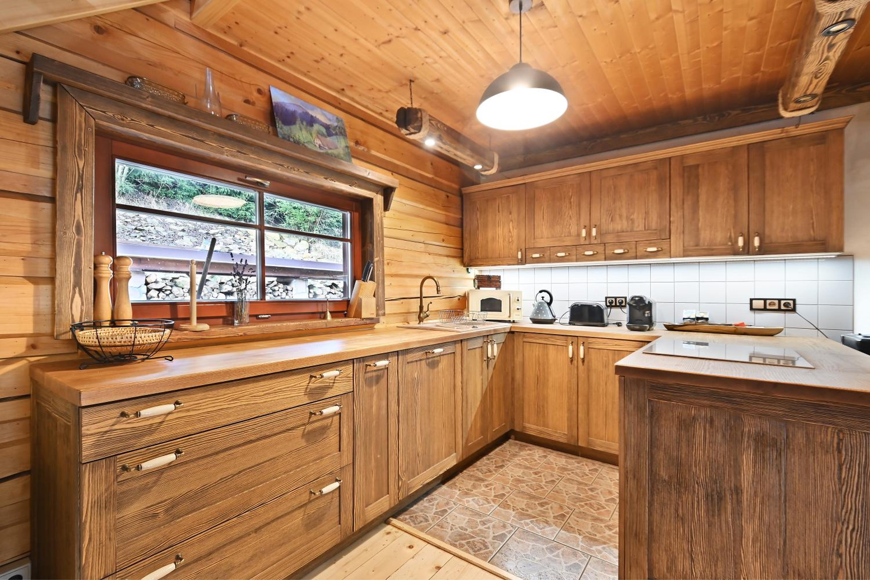 Wooden house in the heart of the Giant Mountains with own hill