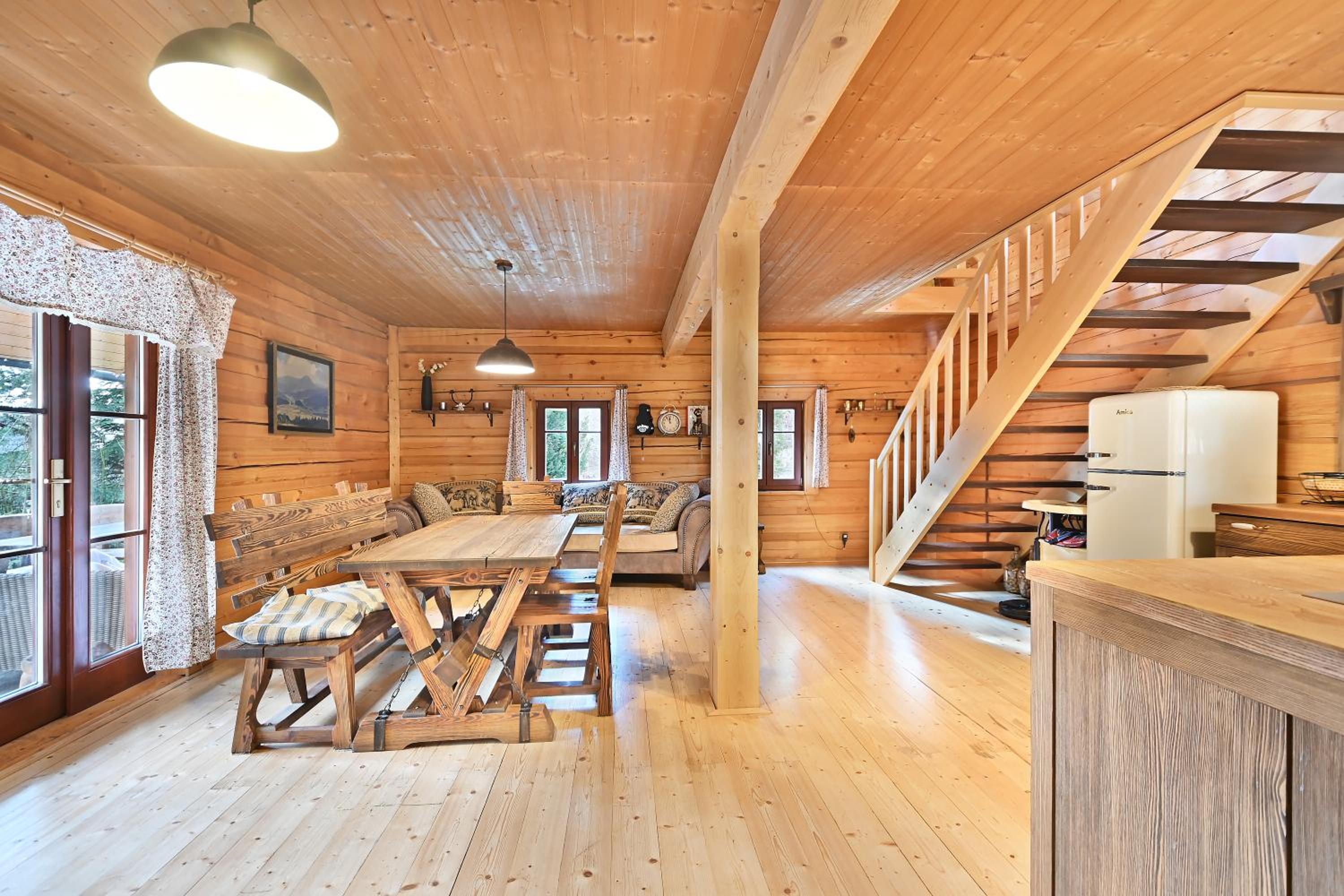 Wooden house in the heart of the Giant Mountains with own hill