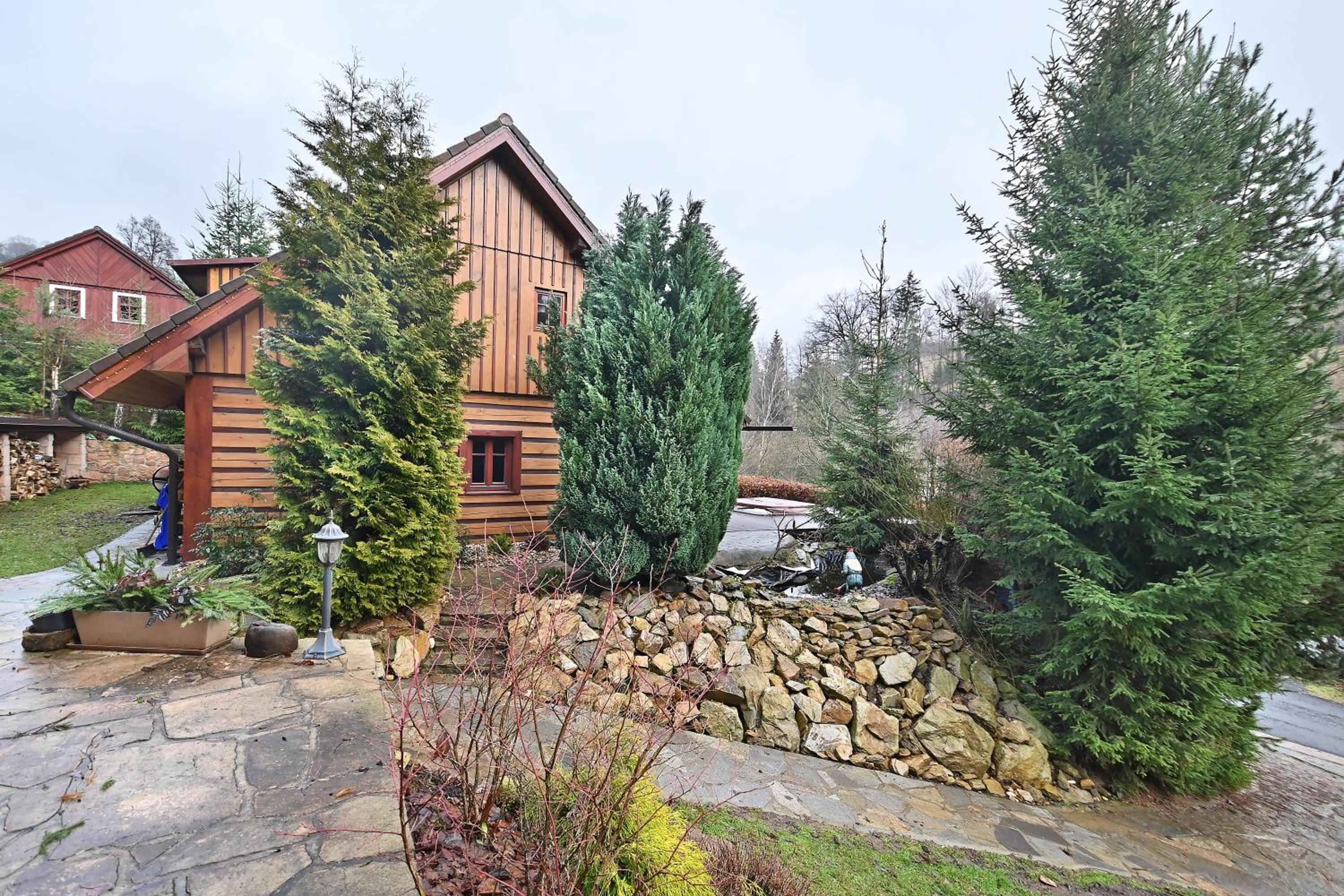 Wooden house in the heart of the Giant Mountains with own hill