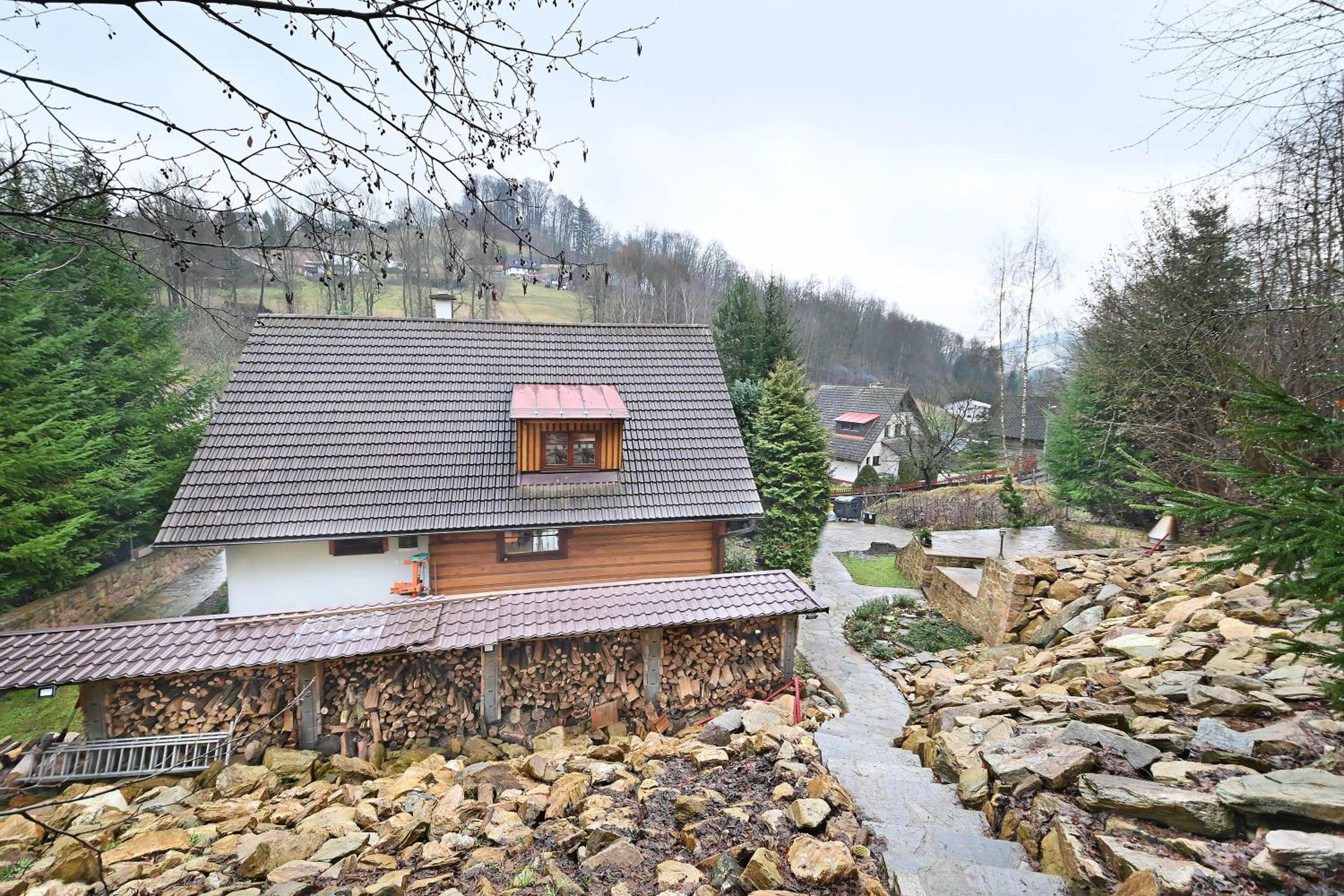 Wooden house in the heart of the Giant Mountains with own hill
