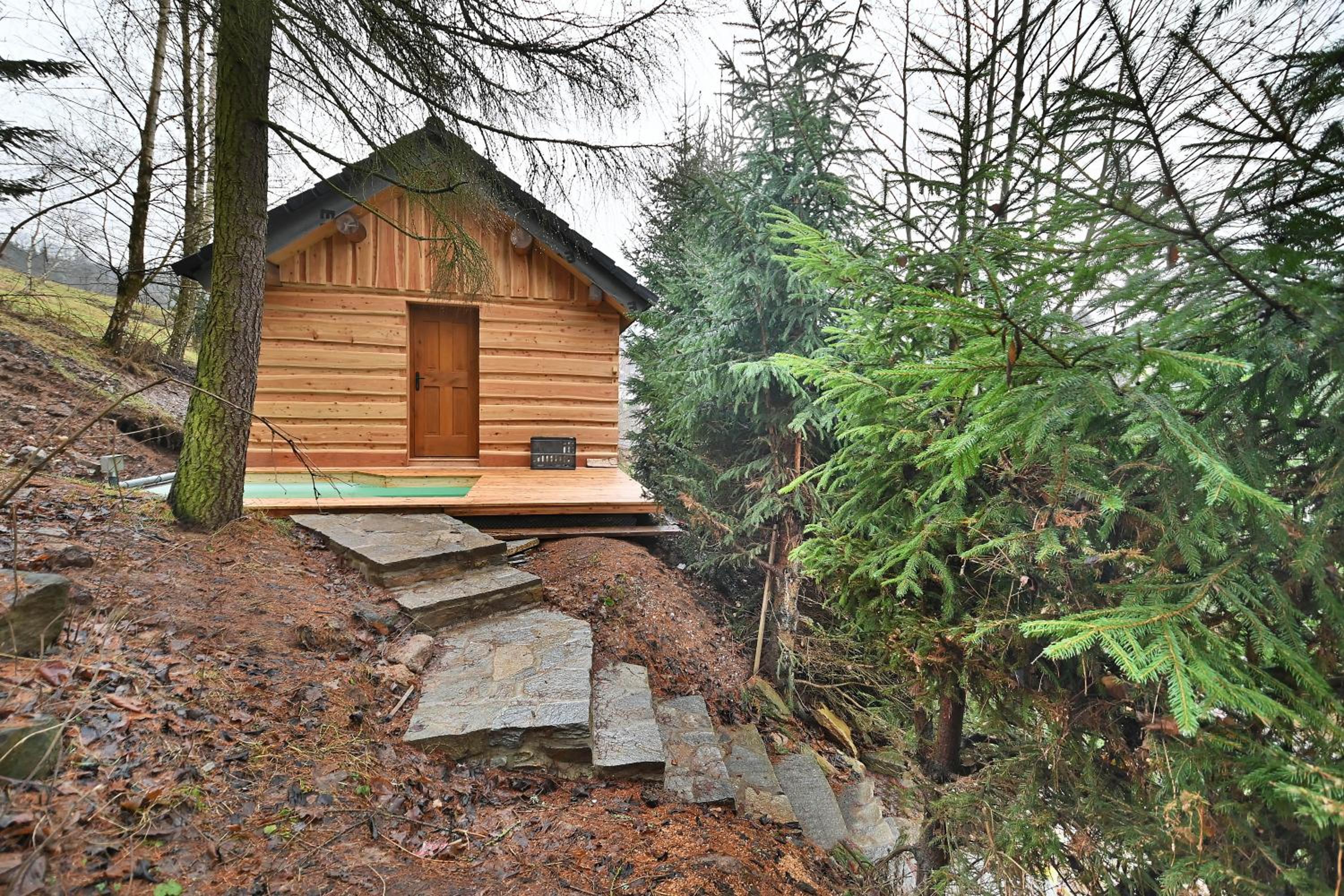 Wooden house in the heart of the Giant Mountains with own hill
