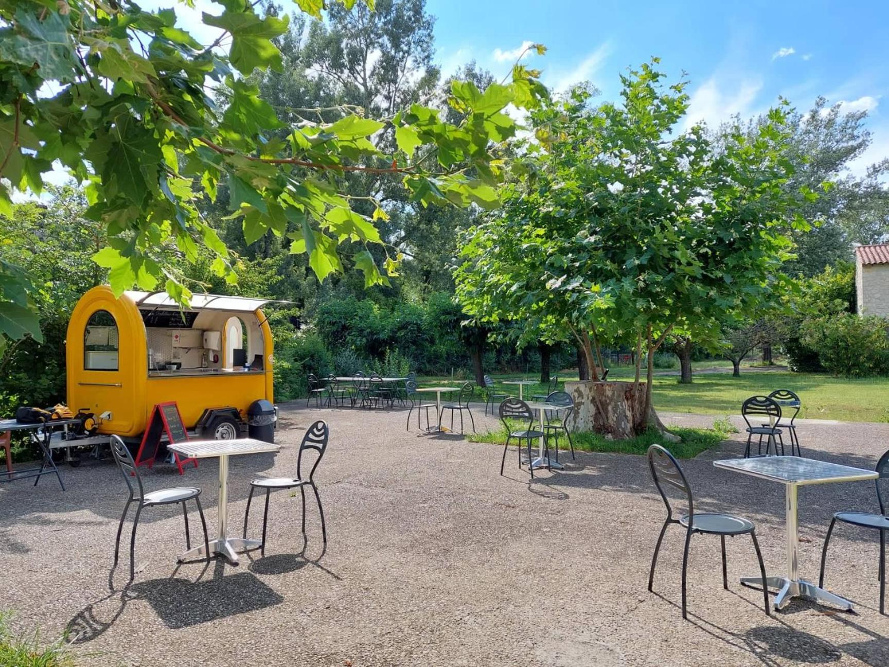 outdoor BBQ area