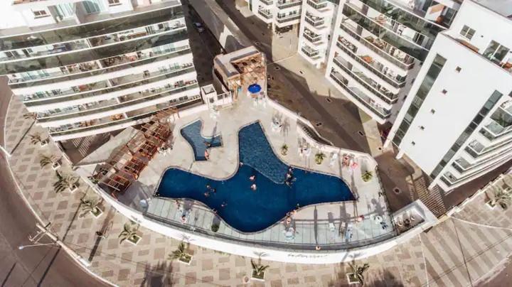 lindo apartamento de 1 quarto com vista para o mar
