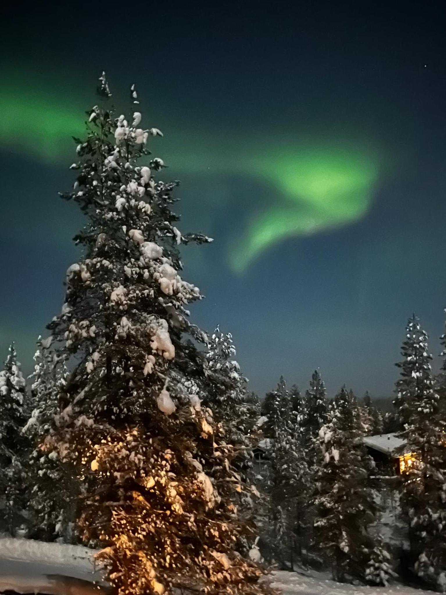 Porthos Ski-in Lodge with private hot tub and sauna in Lapland