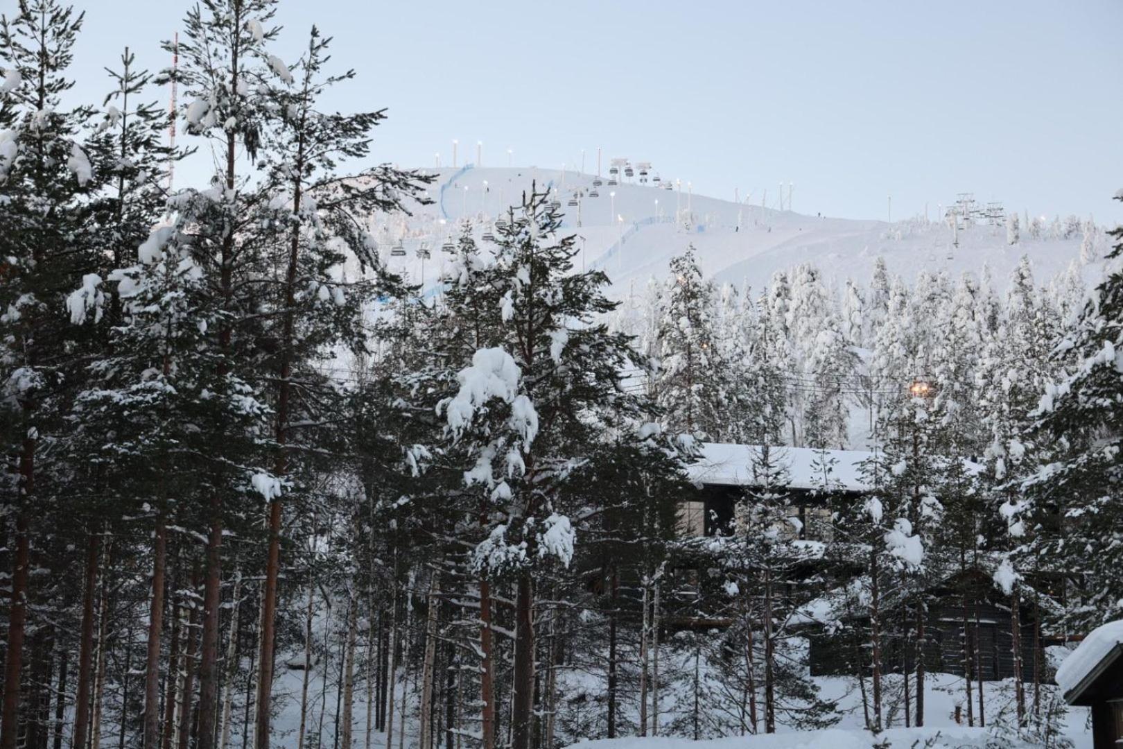 Porthos Ski-in Lodge with private hot tub and sauna in Lapland
