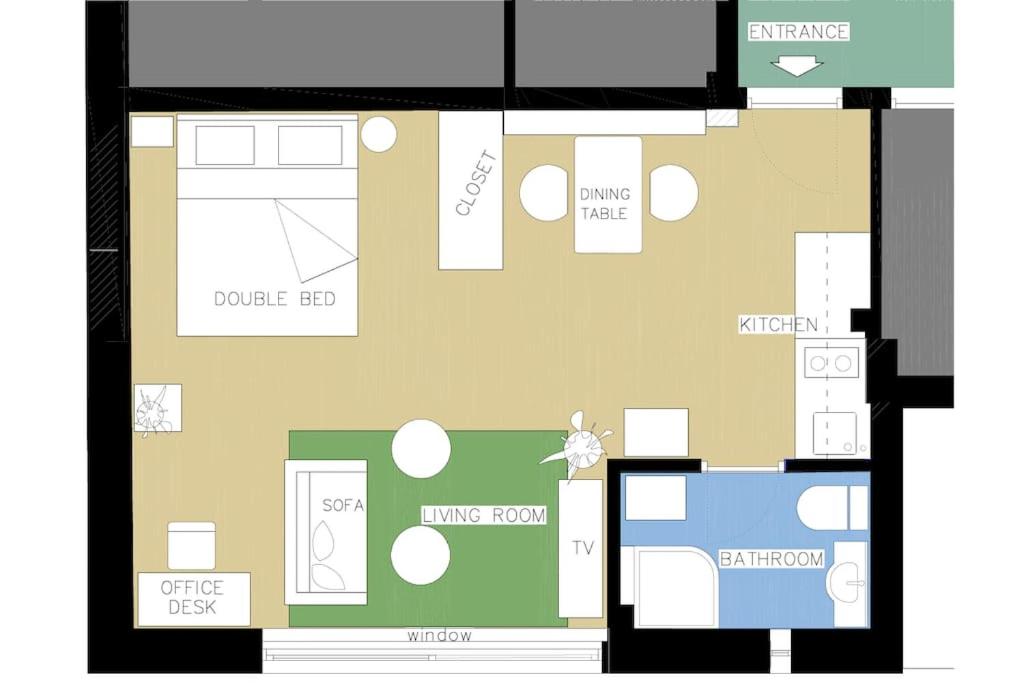Relaxing Studio Apt, 1 min to Highway, Parking