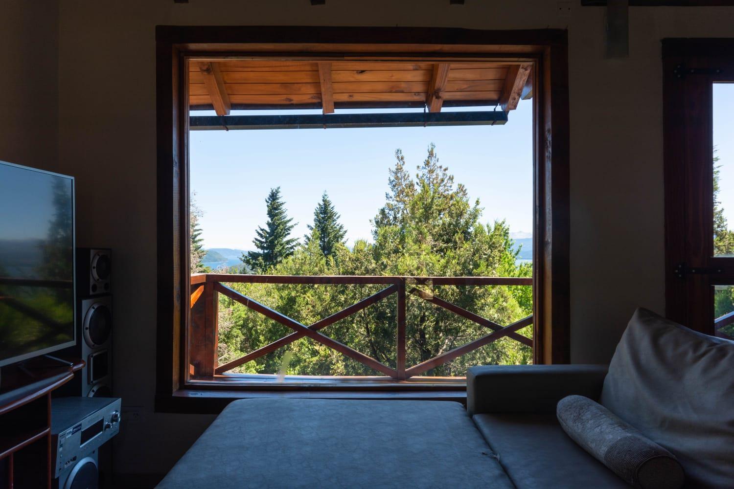 casa con vista al lago