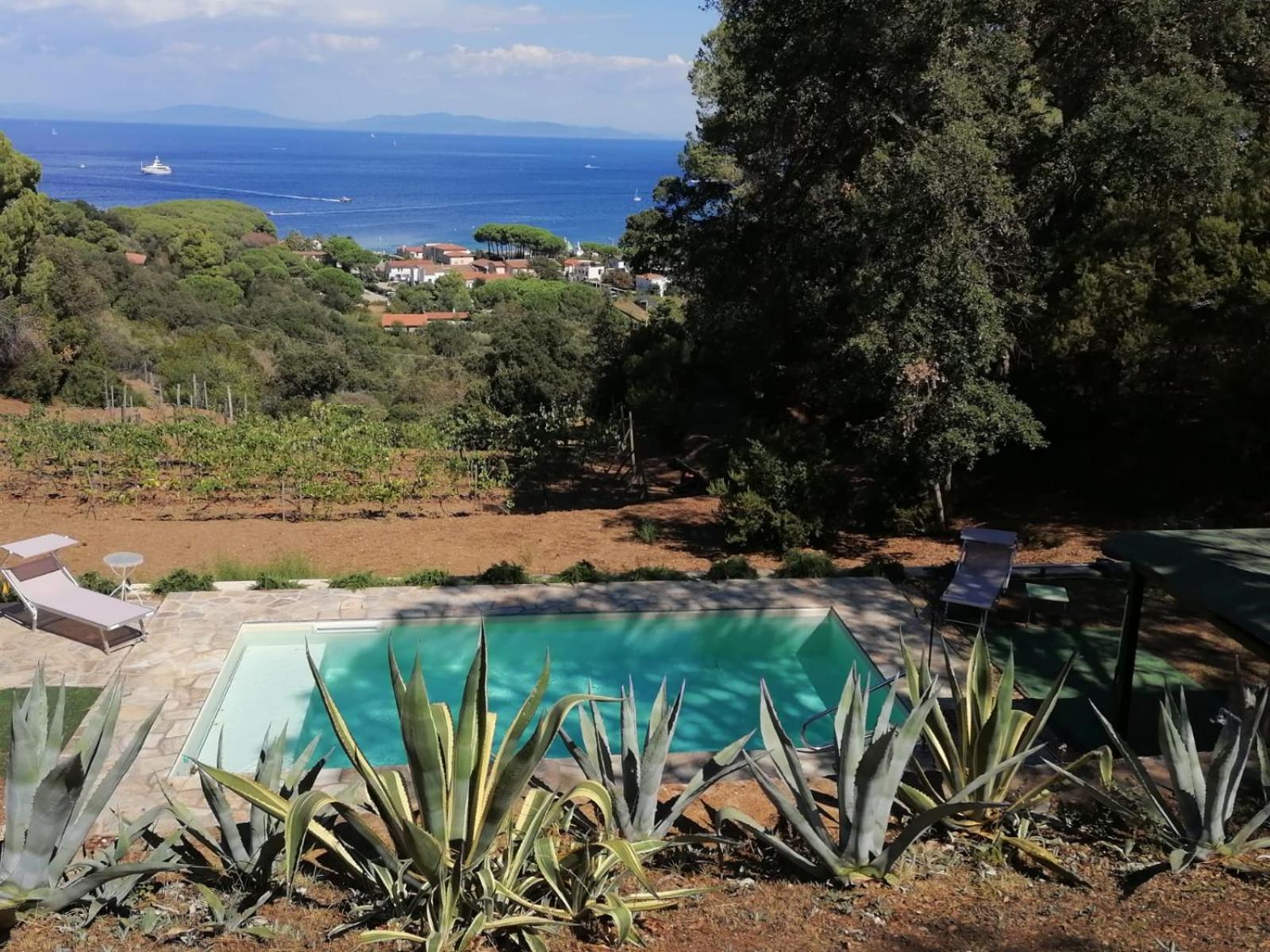 Villa Gualdo piscina vista mare view 4