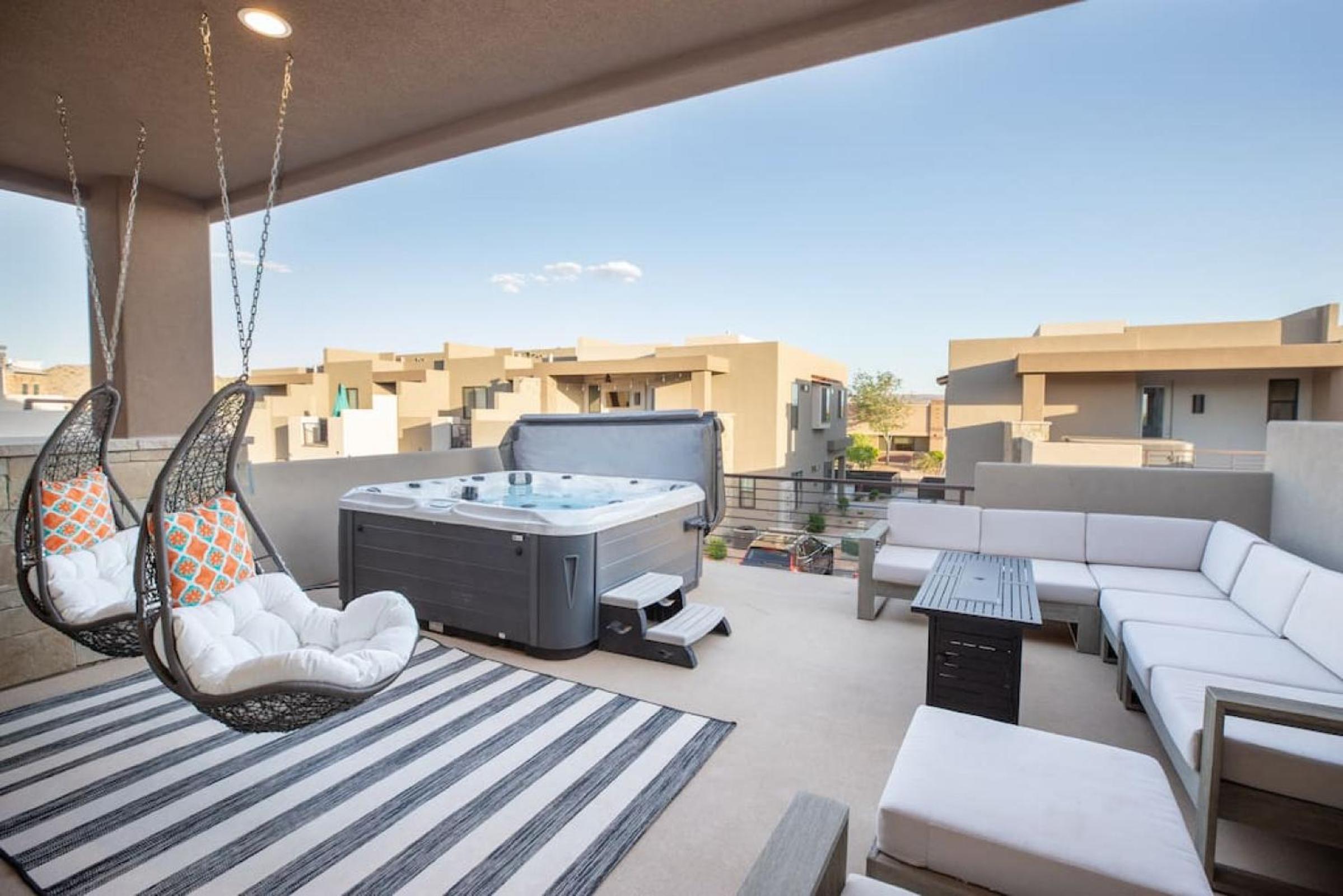 Modern Family Villa Private Hot Tub and Balconies view 2