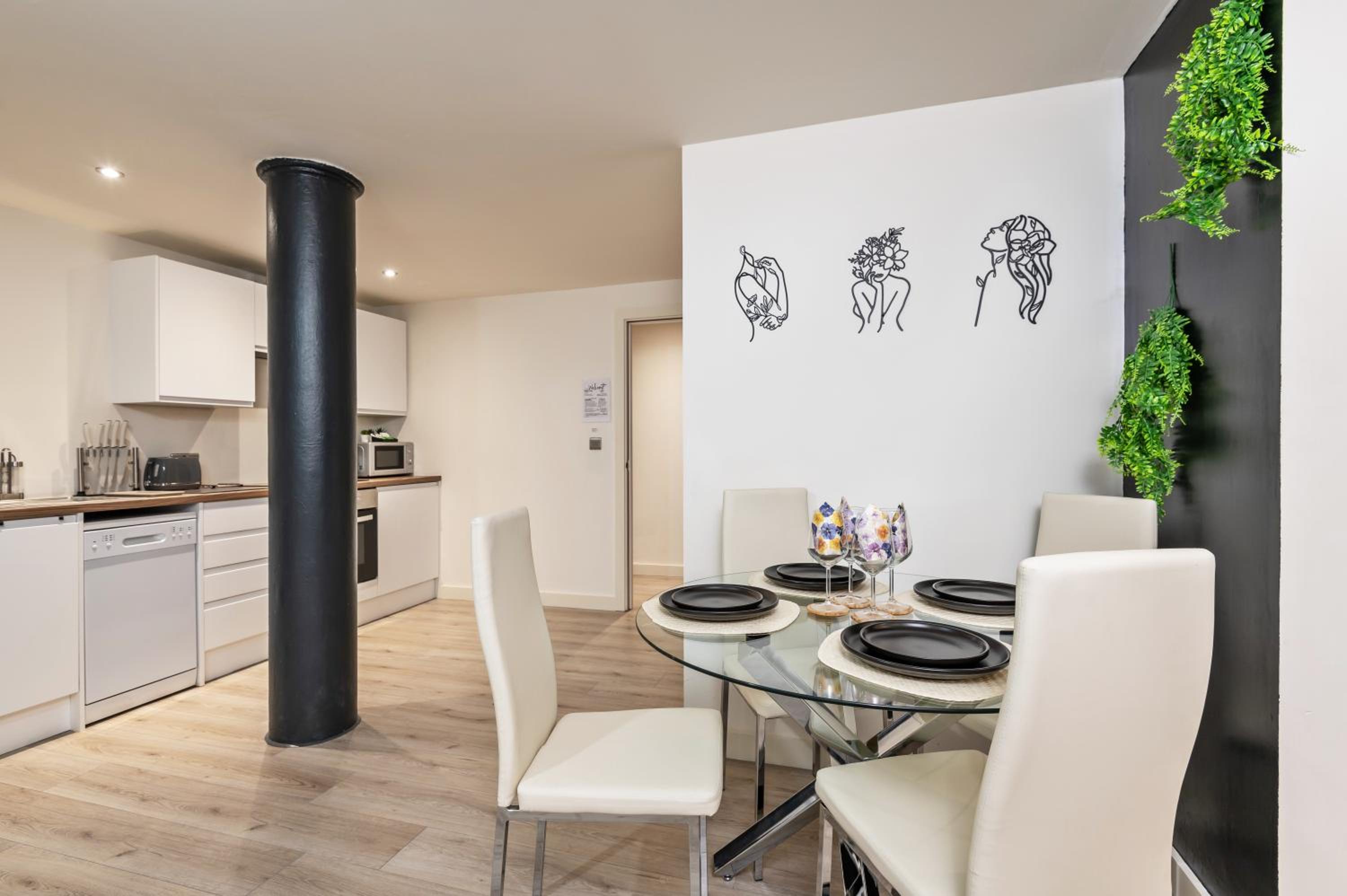 Spacious 1 Bedroom Apartment By Green Haven Escapes Short Lets & Serviced Accommodation Bradford With 4K Cinema Experience view 5