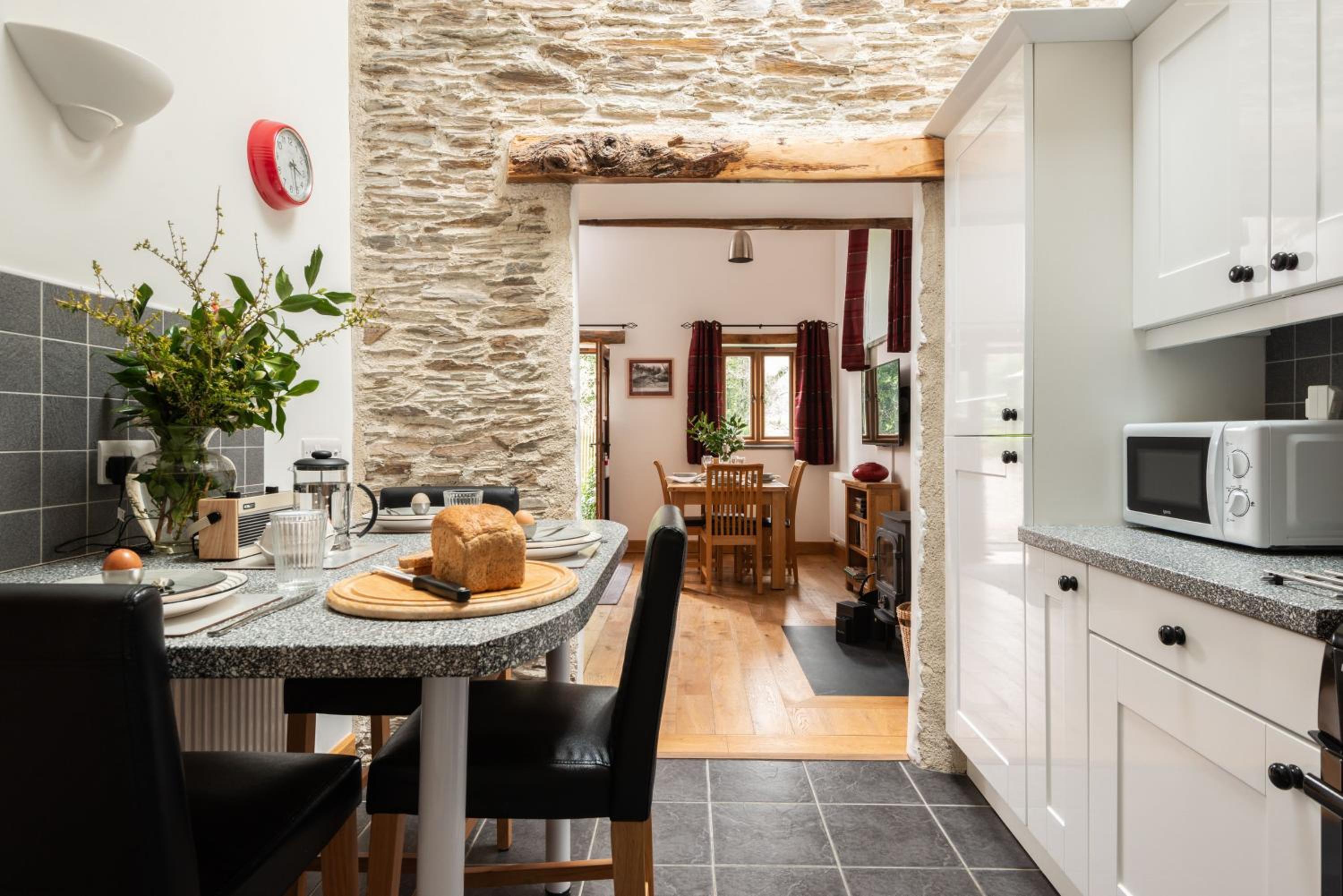 Water Mill at East Trenean Farm -Luxury Cornish Cottage sleeping 4 with hot tub, private garden, rural views and EV facilities view 2
