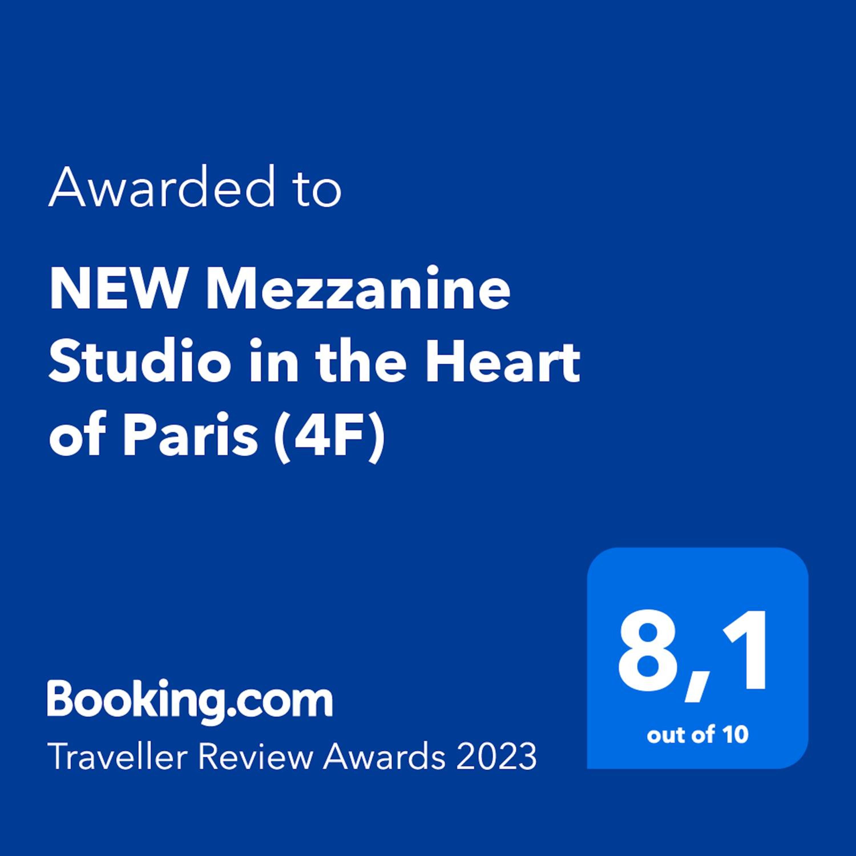 NEW Mezzanine Studio in the Heart of Paris (4F)