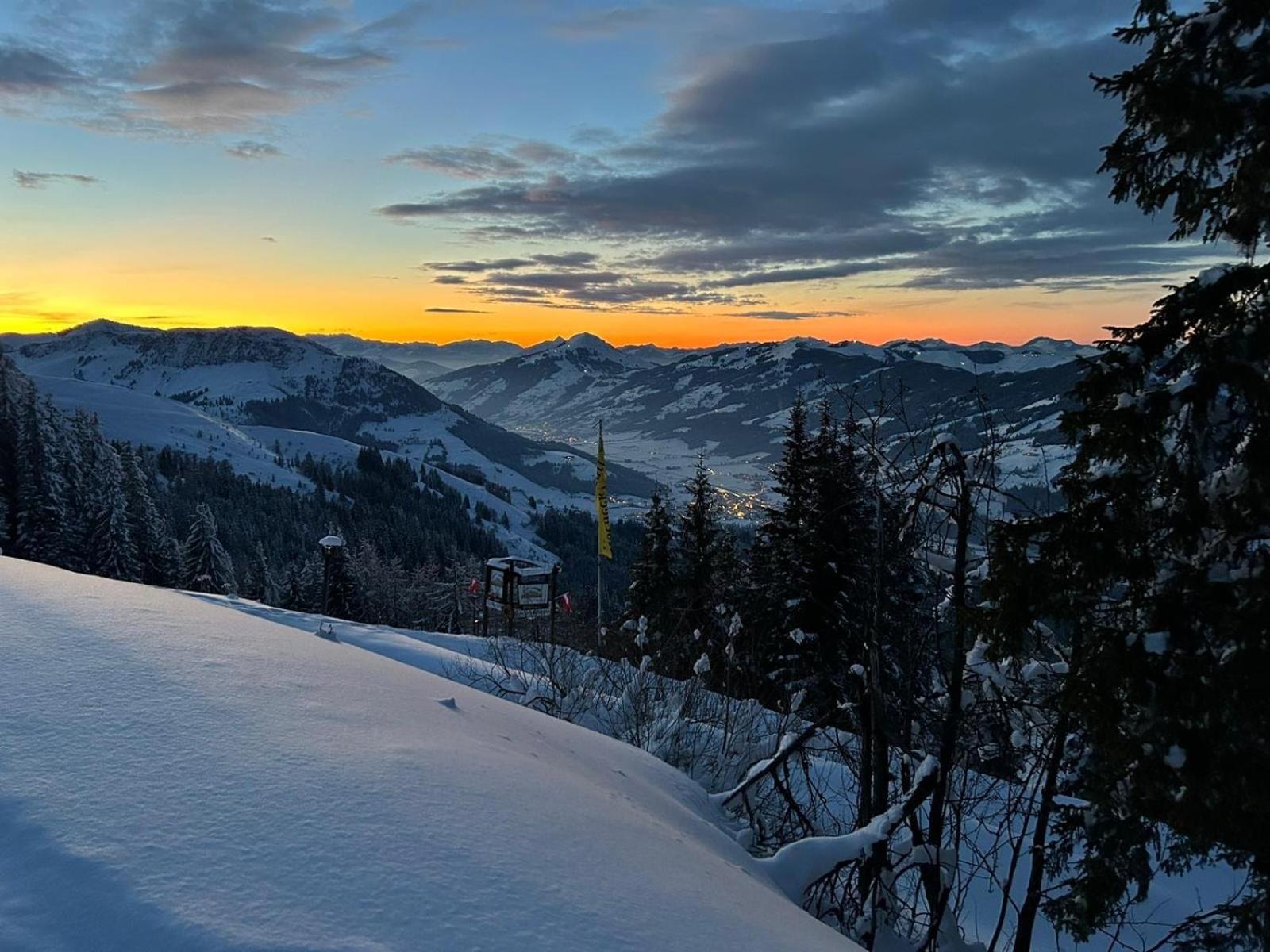 Hocheckhuette On Top of the Kitzbuehel Hahnenkamm Mountain view 3