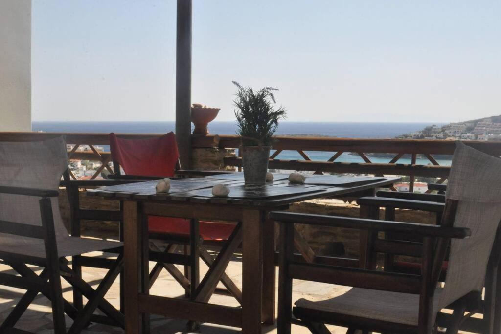Zenios Andros-Cycladic house overlooking Batsi bay view 4