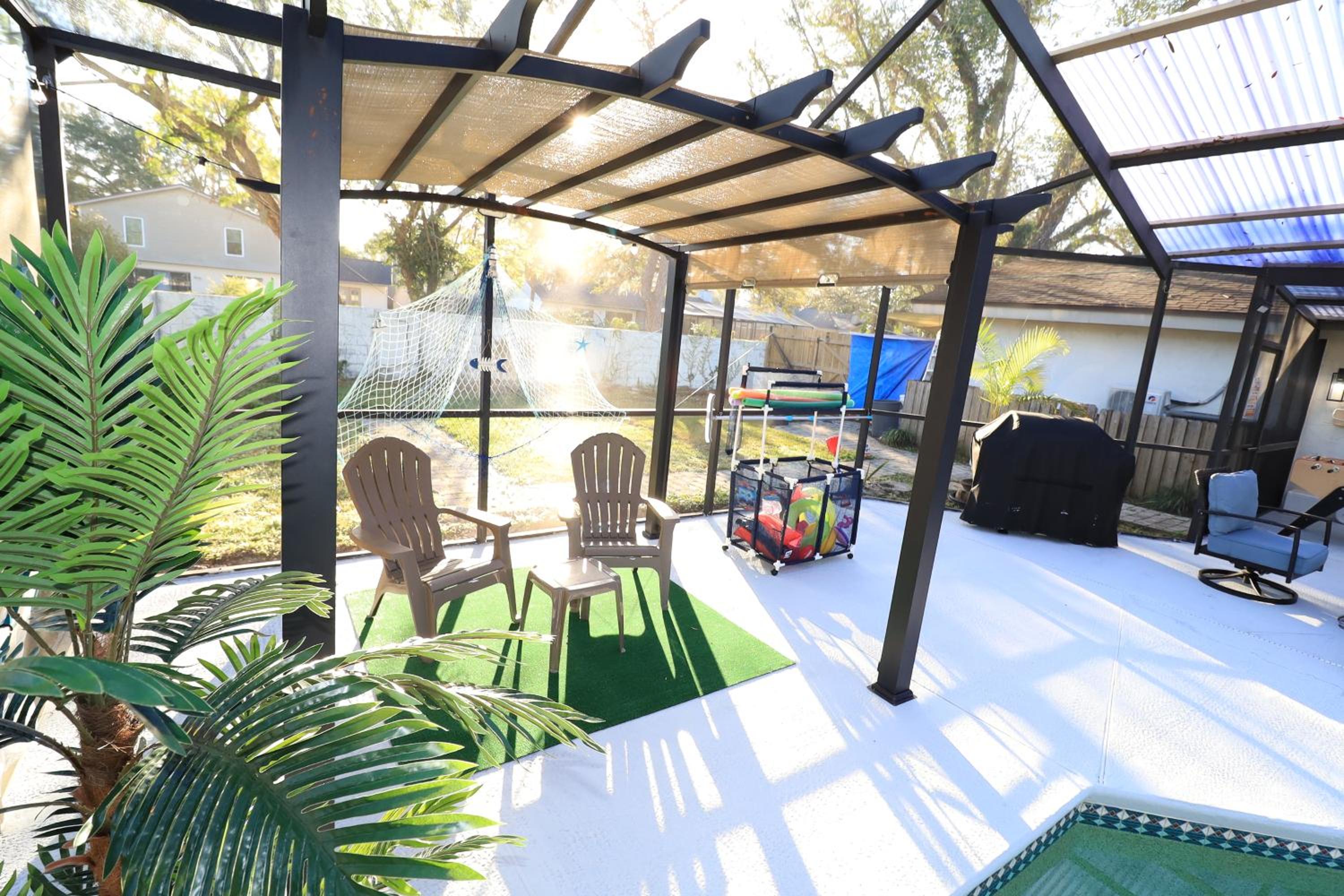 Boho Villa Tampa with Private Pool & BBQ view 3