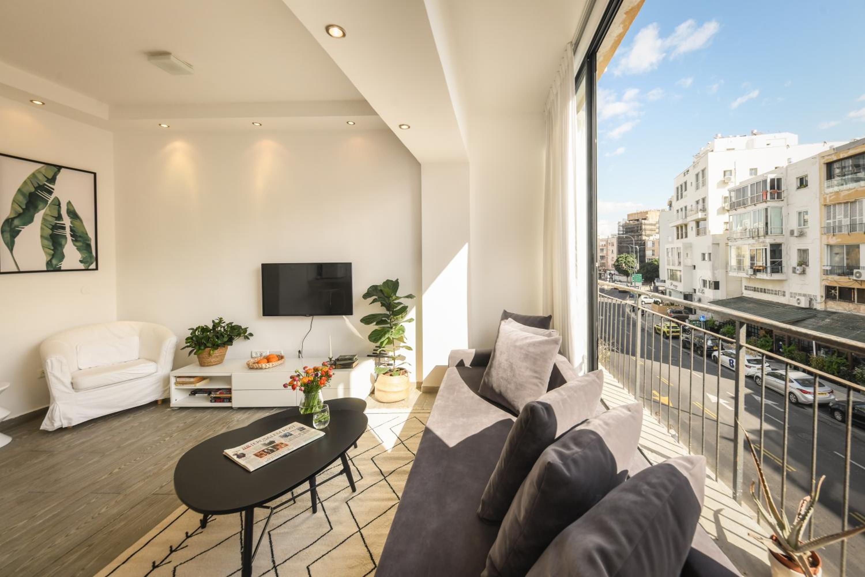 Charming 1 BR Apt w Sliding Window in Tel Aviv and Shelter by Sea N' Rent view 2