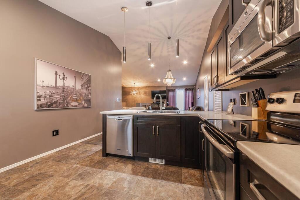 Modern House Fenced Back Yard BBQ Garage