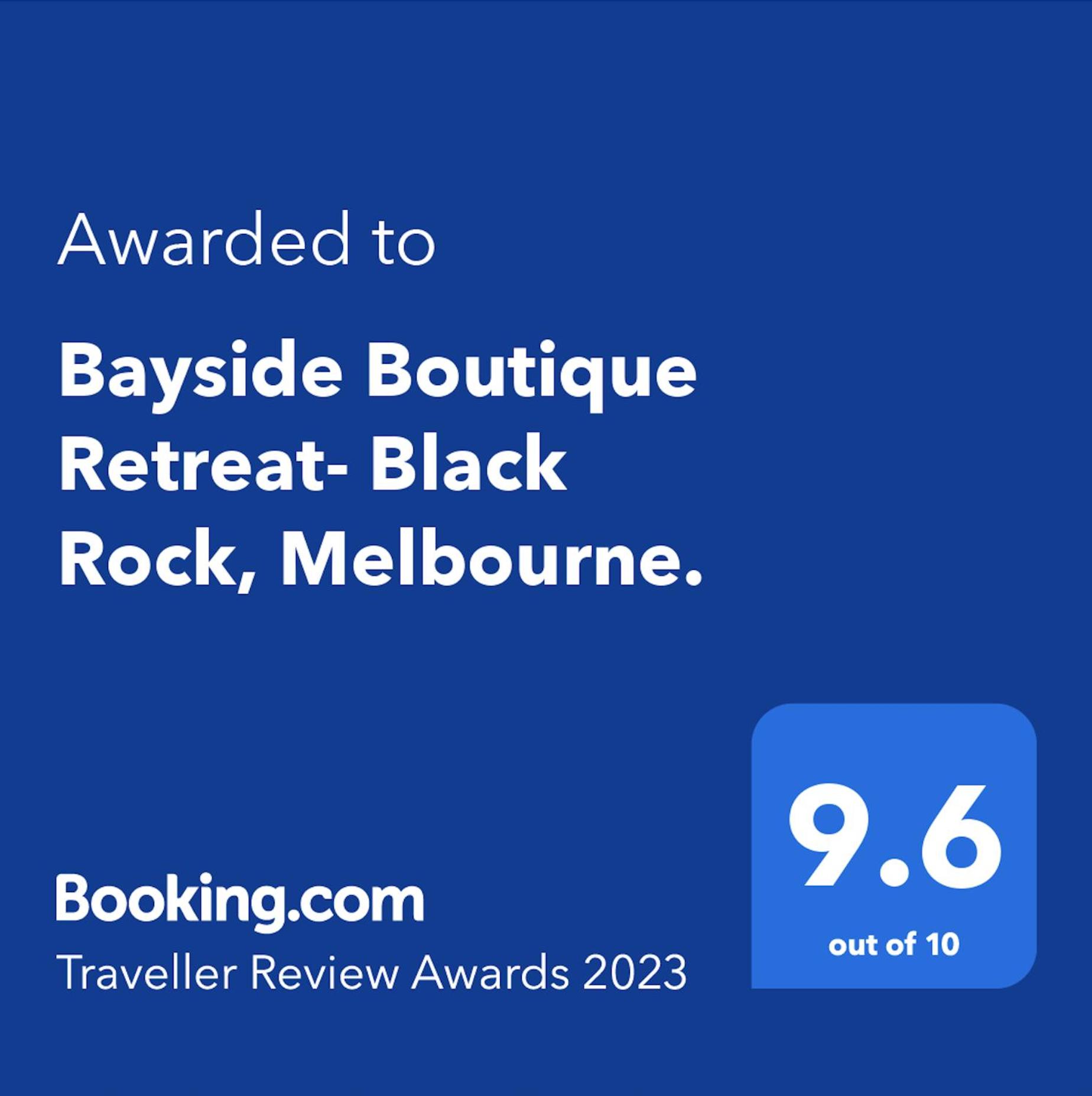 Bayside Boutique Retreat- Black Rock, Melbourne.