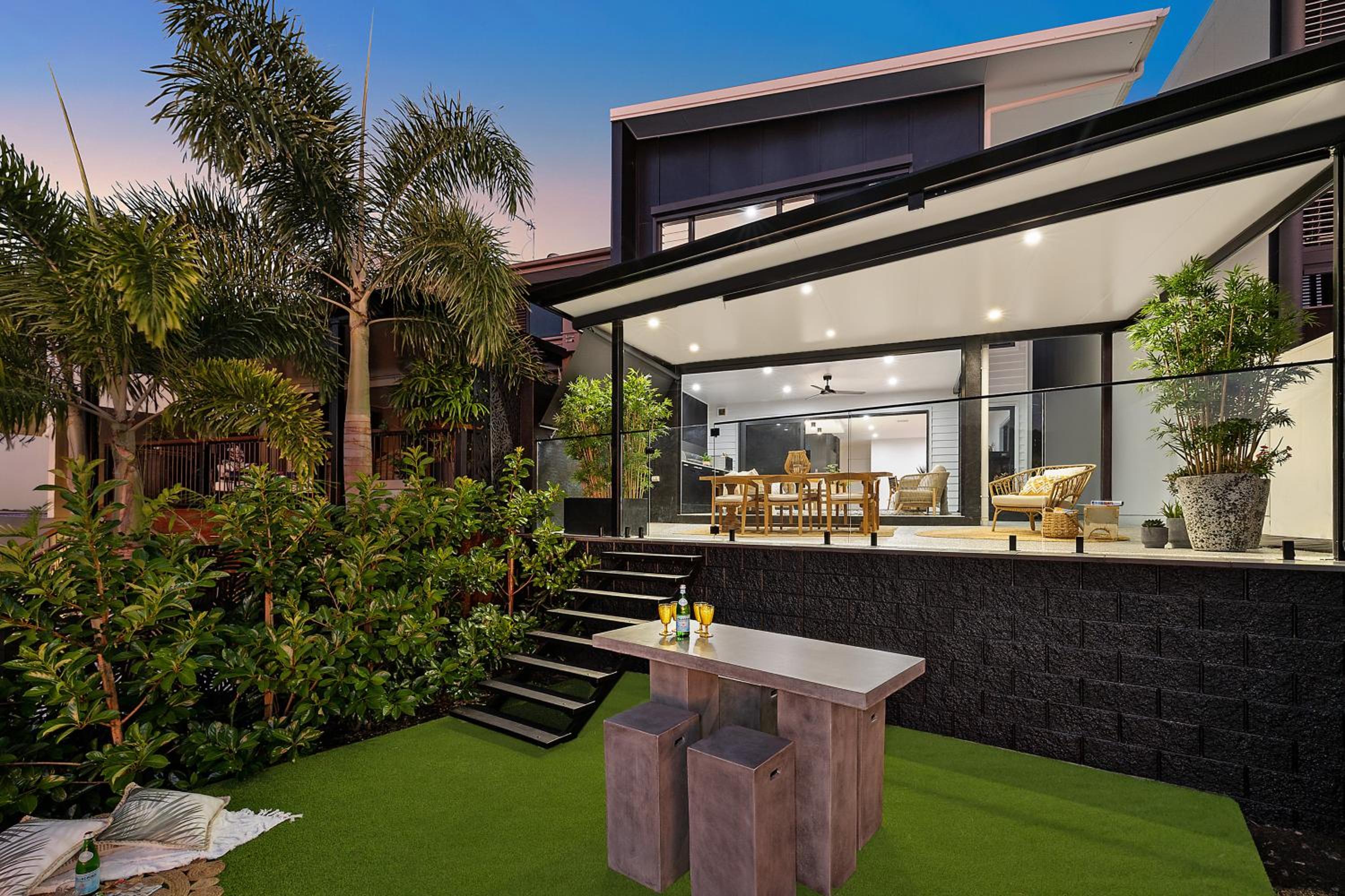 Executive, modern waterfront house