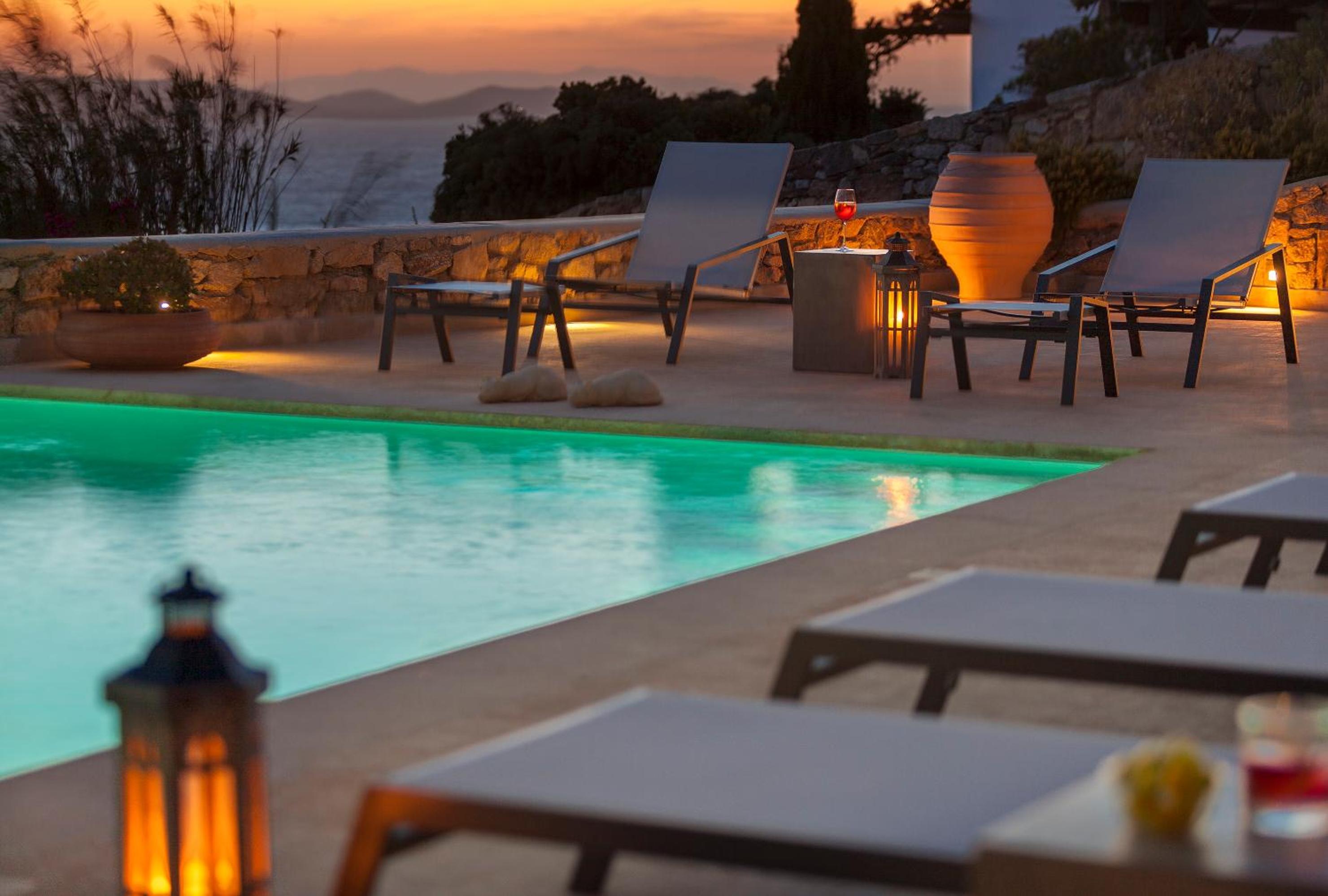 Newly built spectacular Sunset villa at St. John, Mykonos view 4