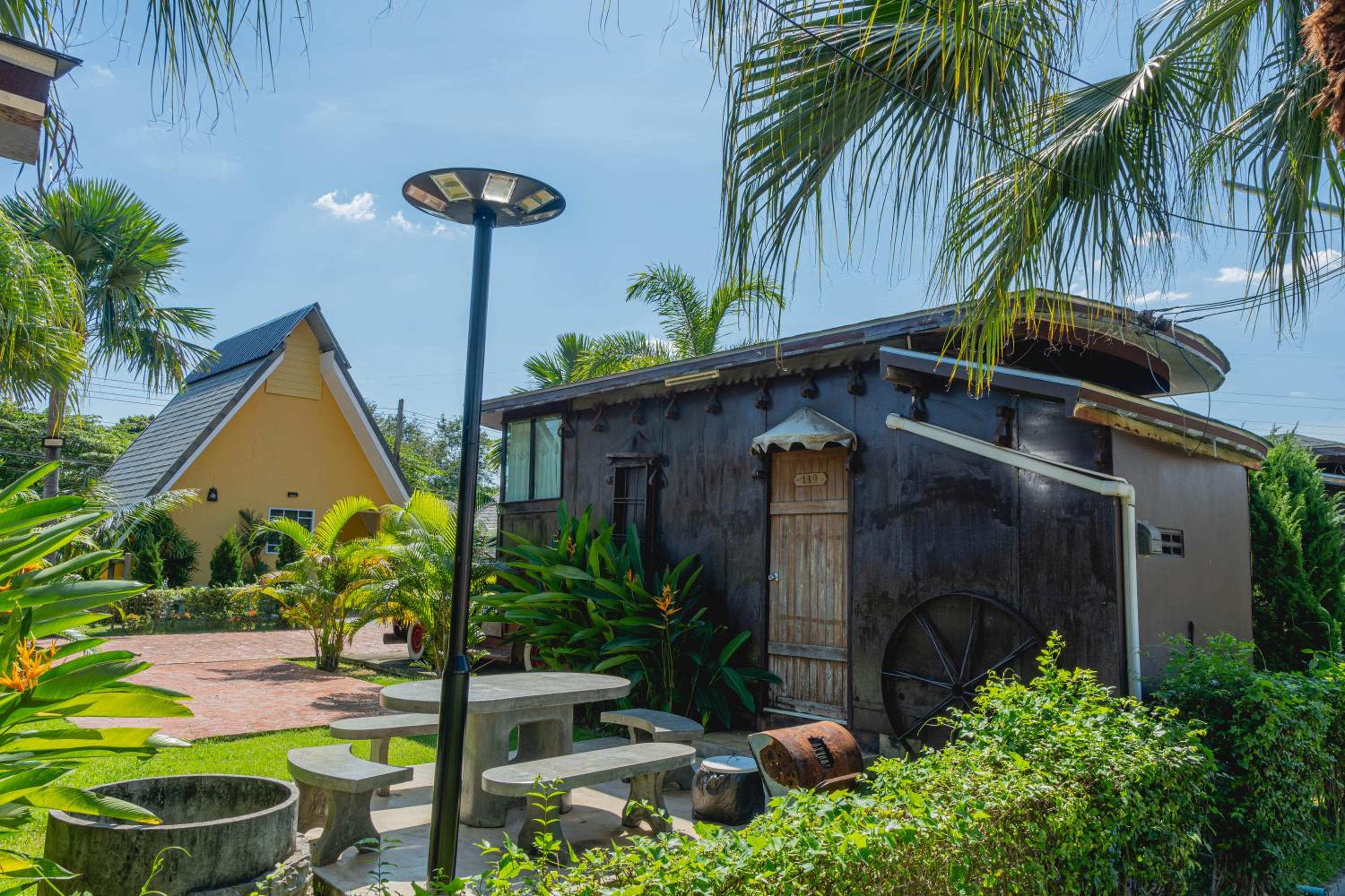 outdoor BBQ area