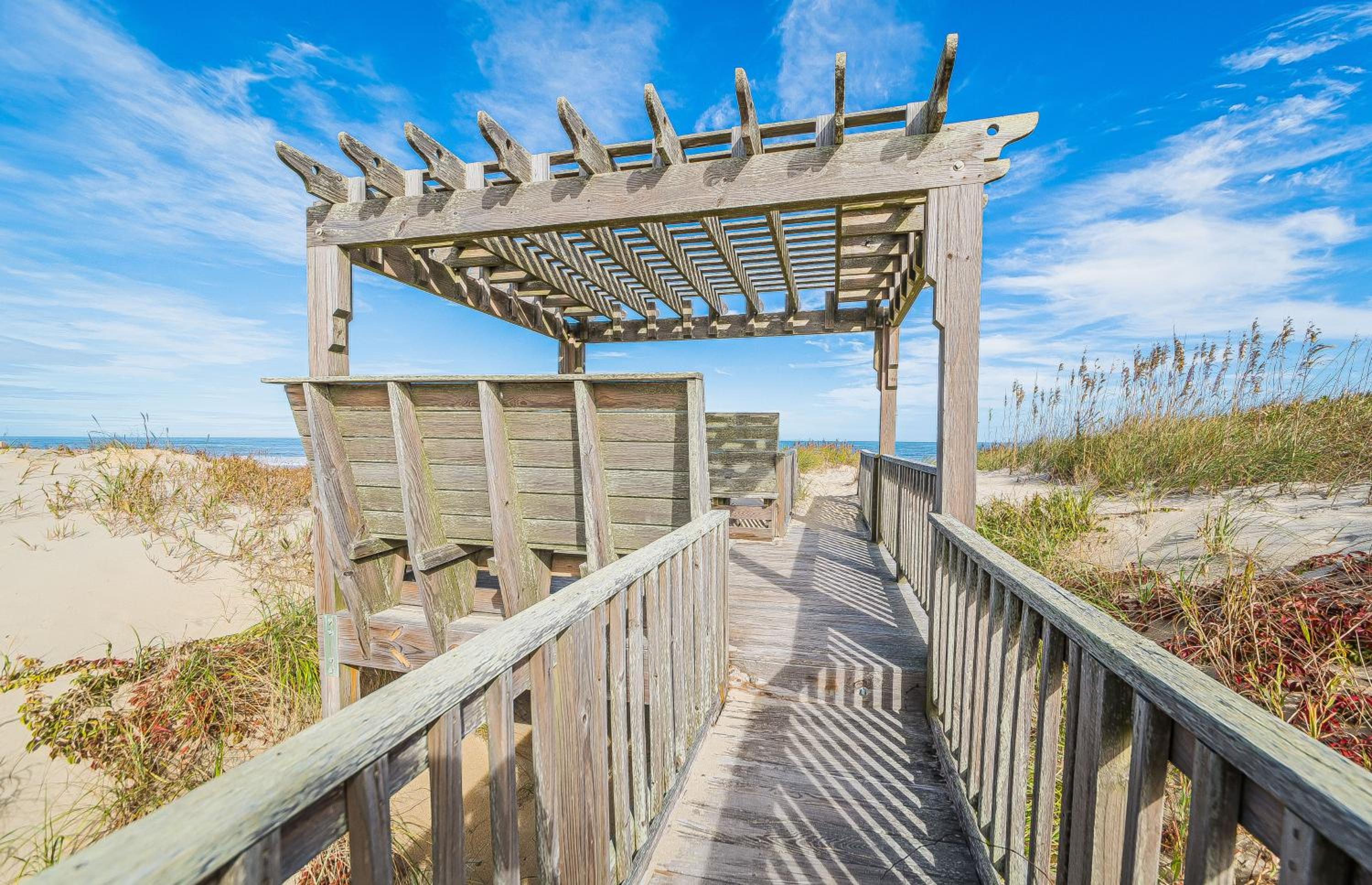 Outside-In - S Nags Head MP 18.5, Luxury Oceanfront, Elevator, Pool, Cabana, Home Theatre, Pets OK