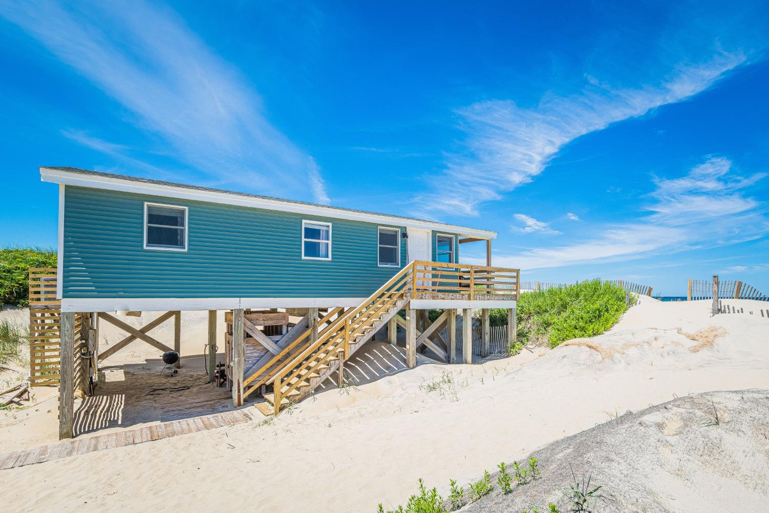 Primrose Cottage - S Nags Head MP 19, Oceanfront, Steps to the Water, Well Equipped, Pets OK