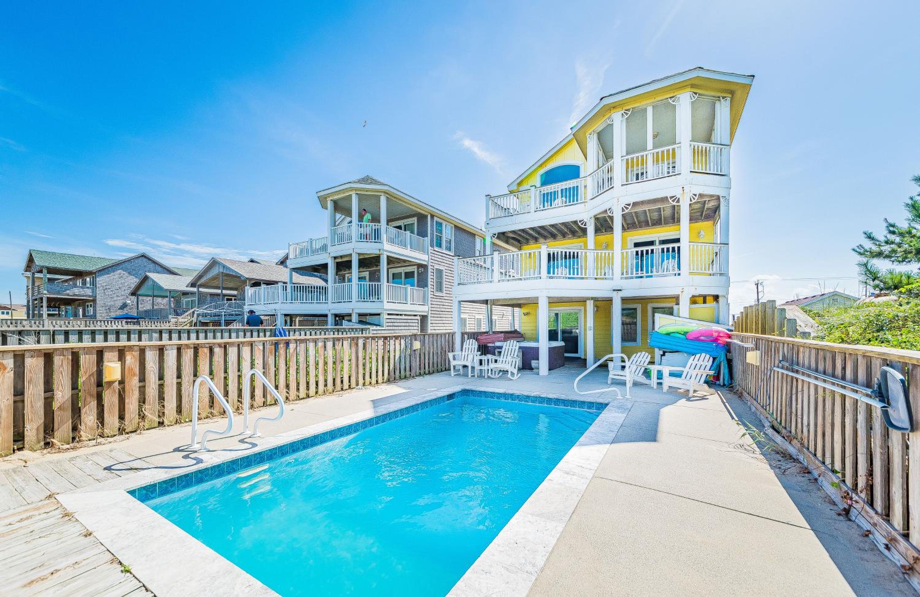Savannah - Nags Head MP 16, Oceanfront, Direct Beach Access, Pool, Hot Tub, Pool Table