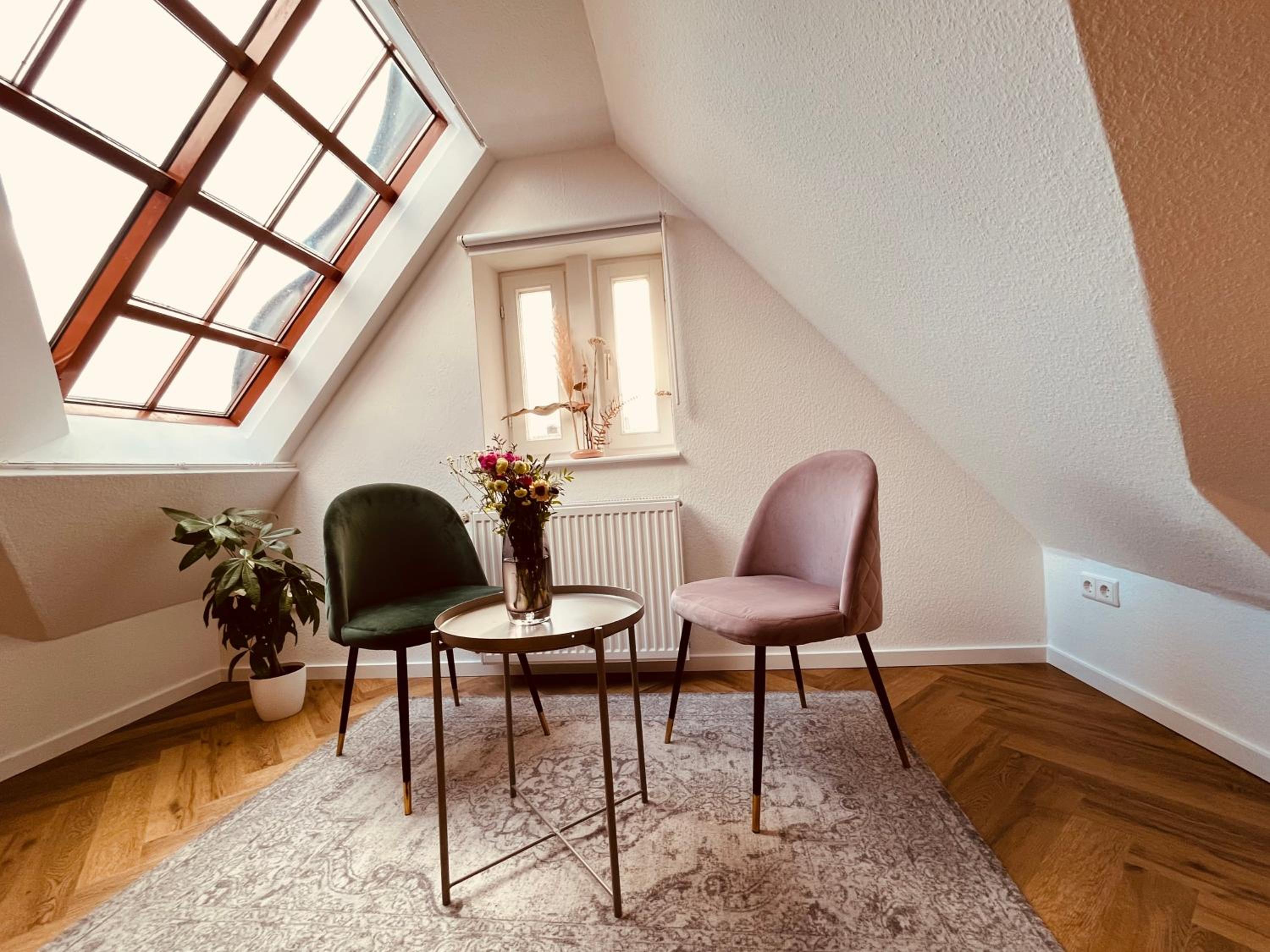 Jugendstil-Altbauwohnung mit Dachterrasse direkt an der Karlsaue