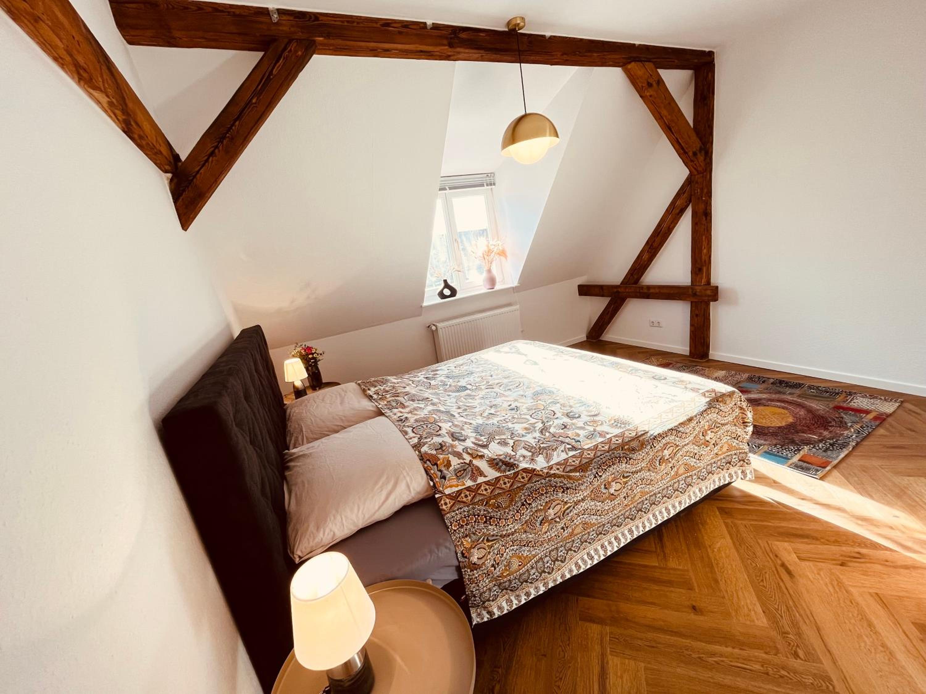 Jugendstil-Altbauwohnung mit Dachterrasse direkt an der Karlsaue