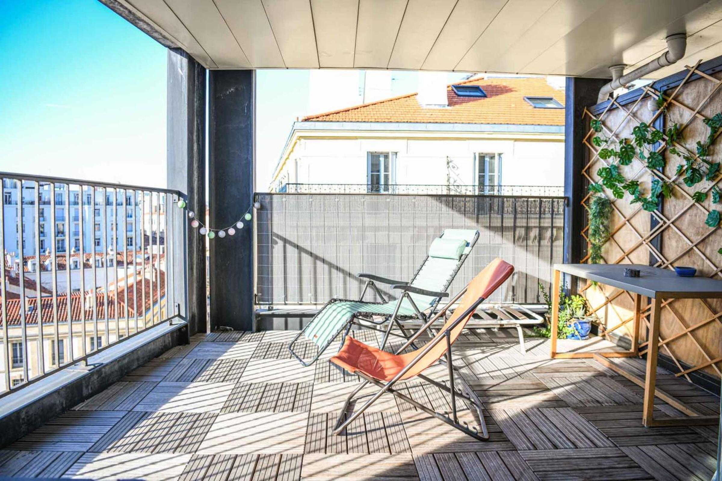Bail mobilité - Studio cosy avec terrasse et vue