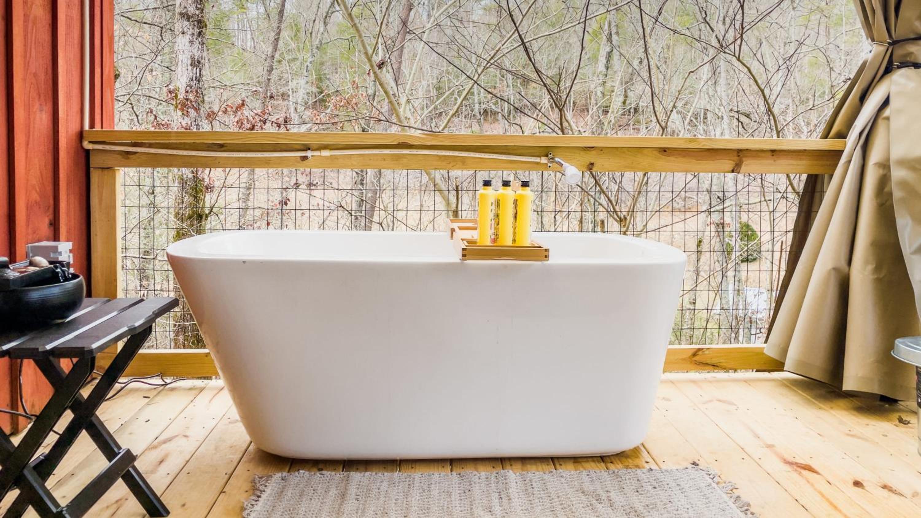 Affordable cabin that sleeps 8 K beds & fire pit view 3