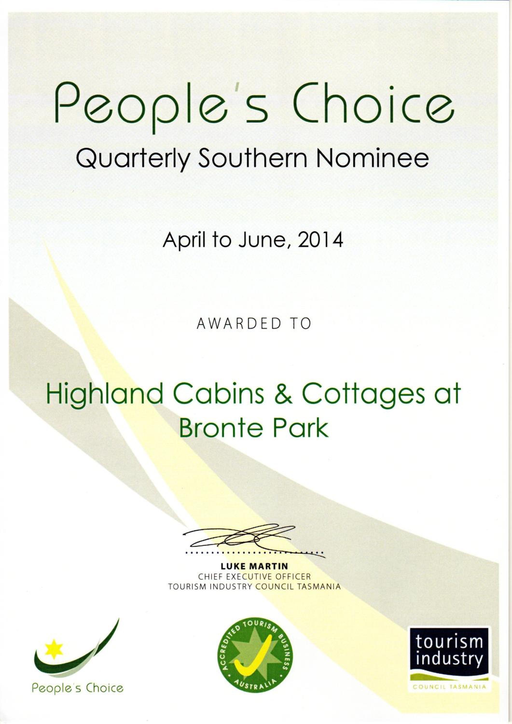 Highland Cabins and Cottages at Bronte Park