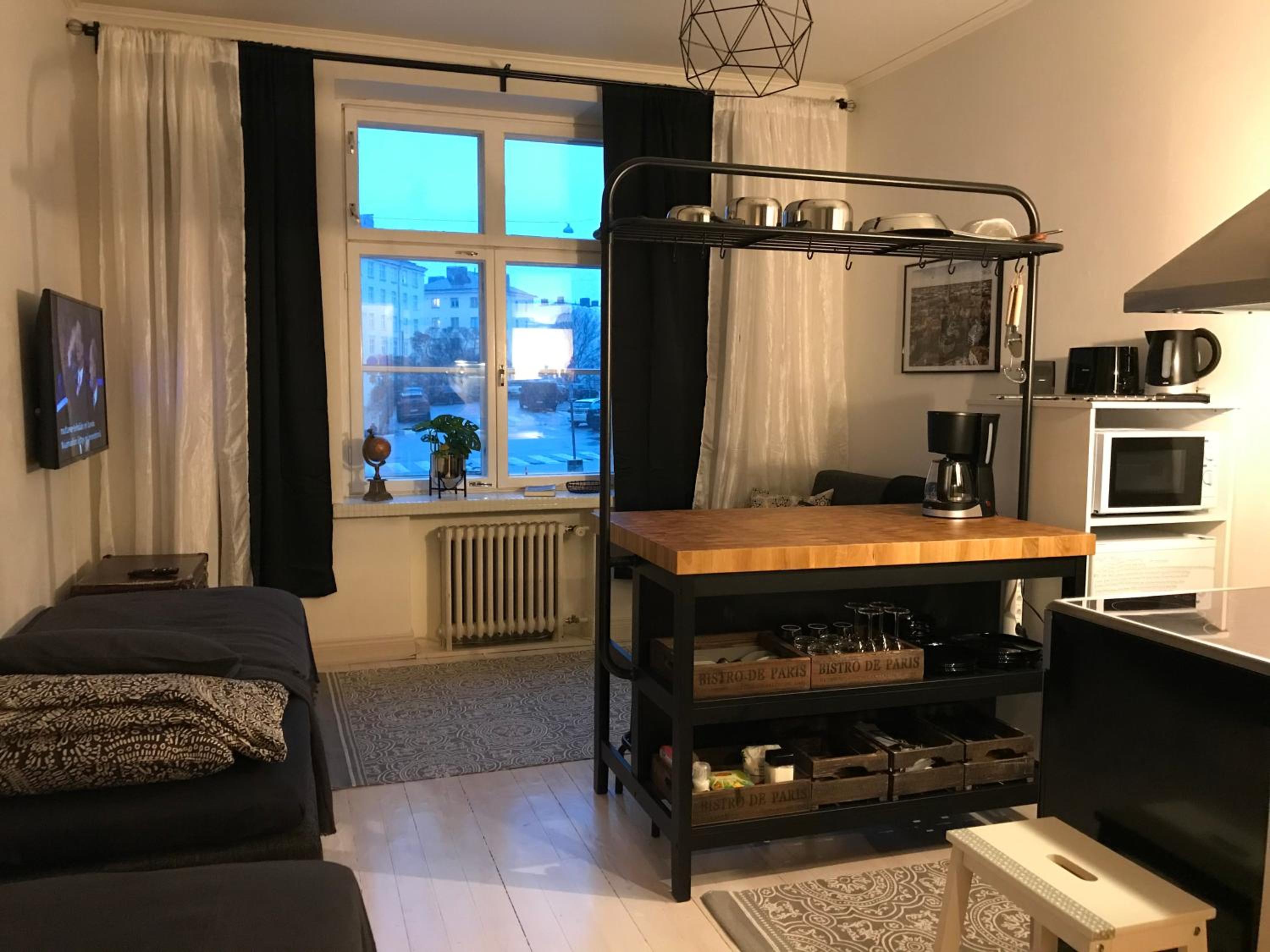 Rustic black and white studio