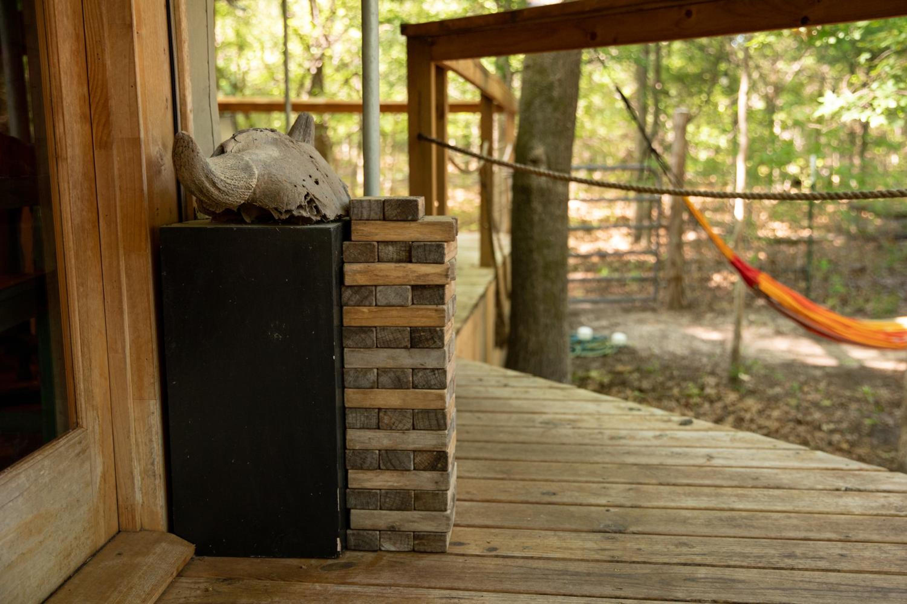 Luxurious African tent wwaterfall on the Brazos River! 350 acres! Tubing! Petting Zoo! view 5