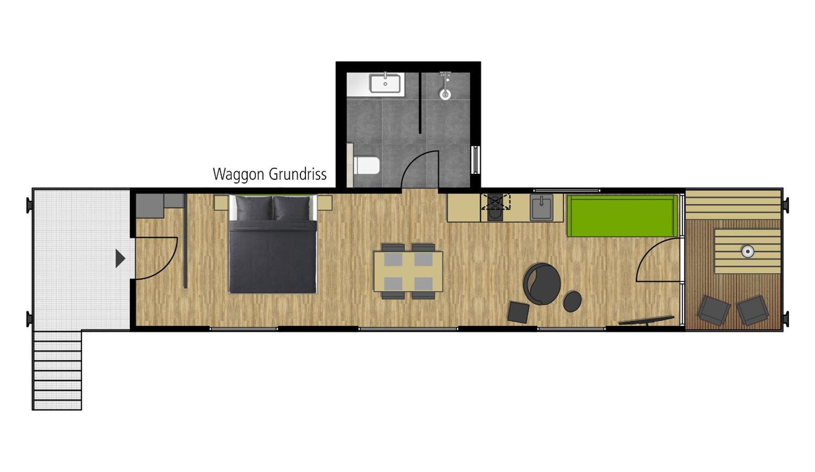 LokoMotel-Waggon, Luxus Appartment im Eisenbahnwaggon view 4