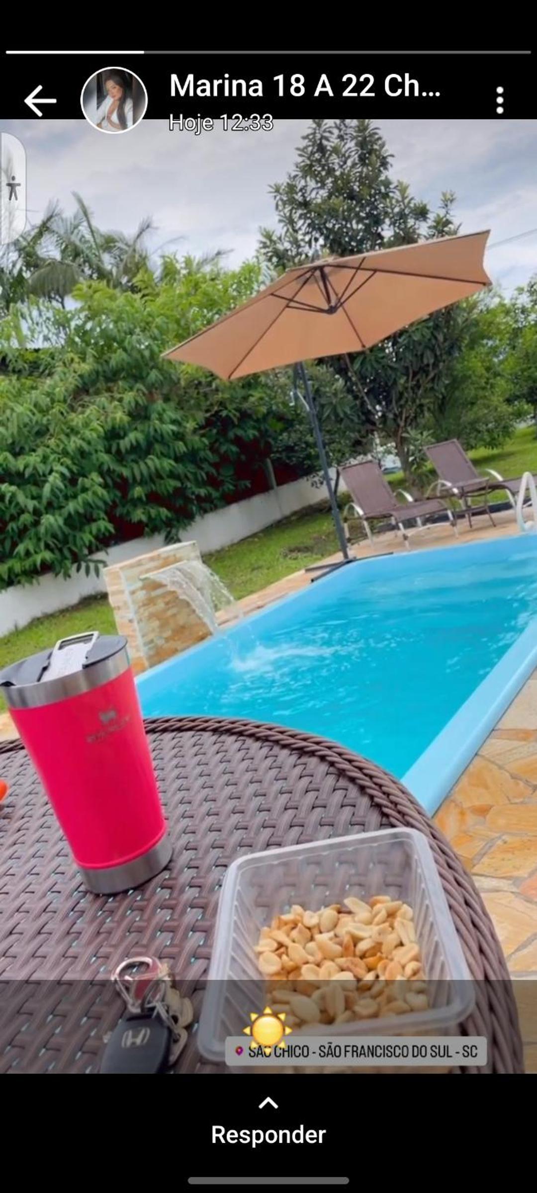 Pequeno apartamento em chacara próximo às praias com internet