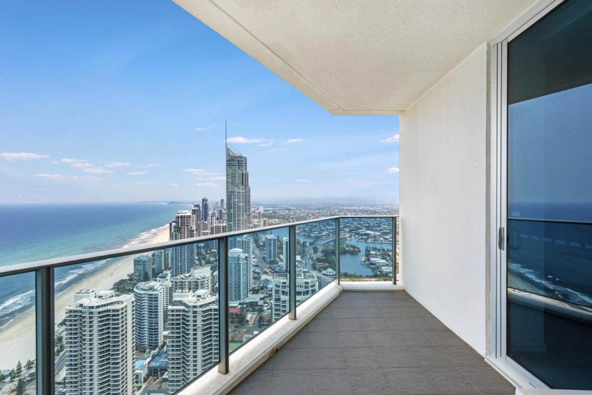49th Floor Apartment with Ocean and Skyline Views sitting above the Hilton Hotel