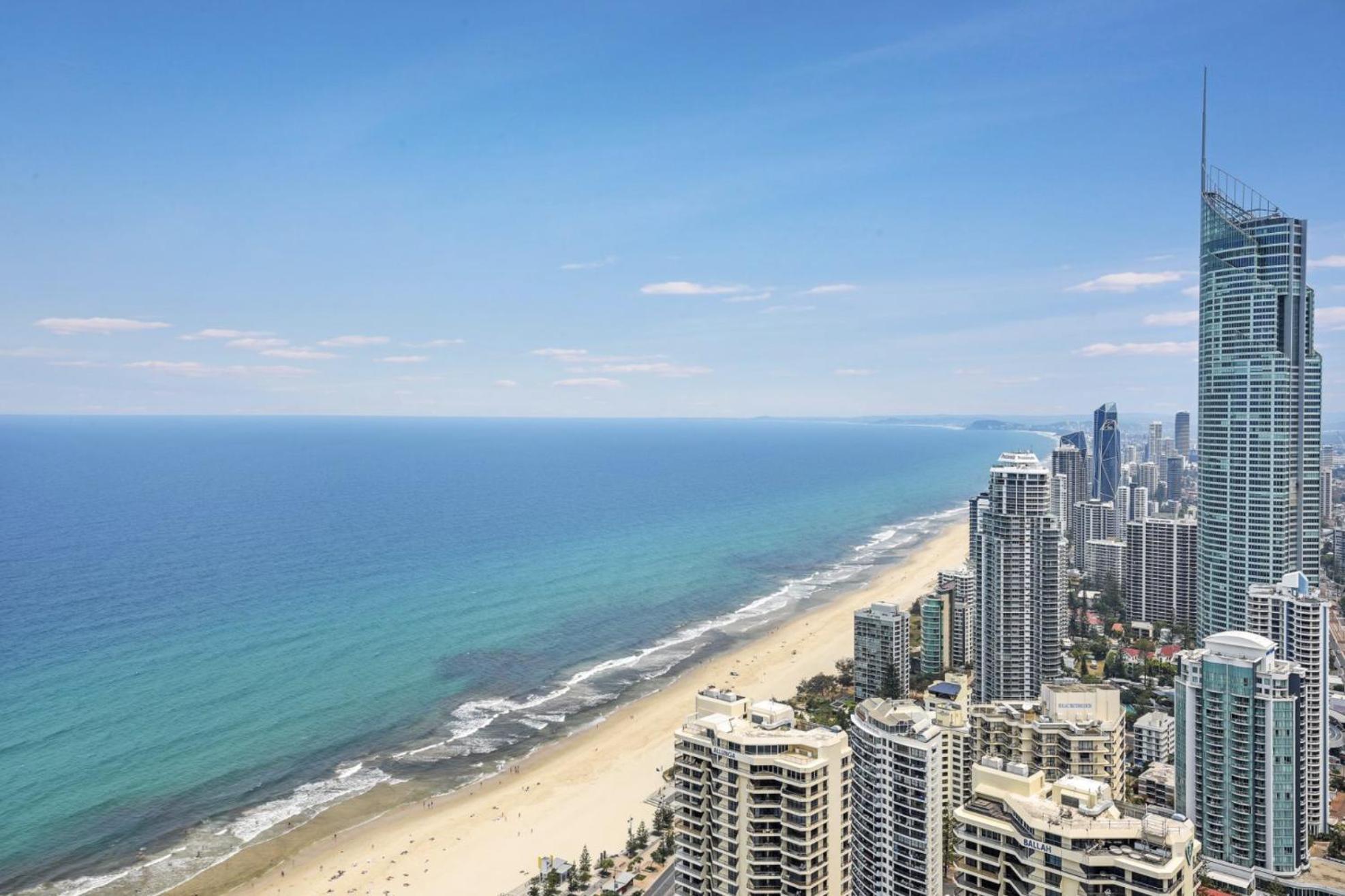 49th Floor Apartment with Ocean and Skyline Views sitting above the Hilton Hotel