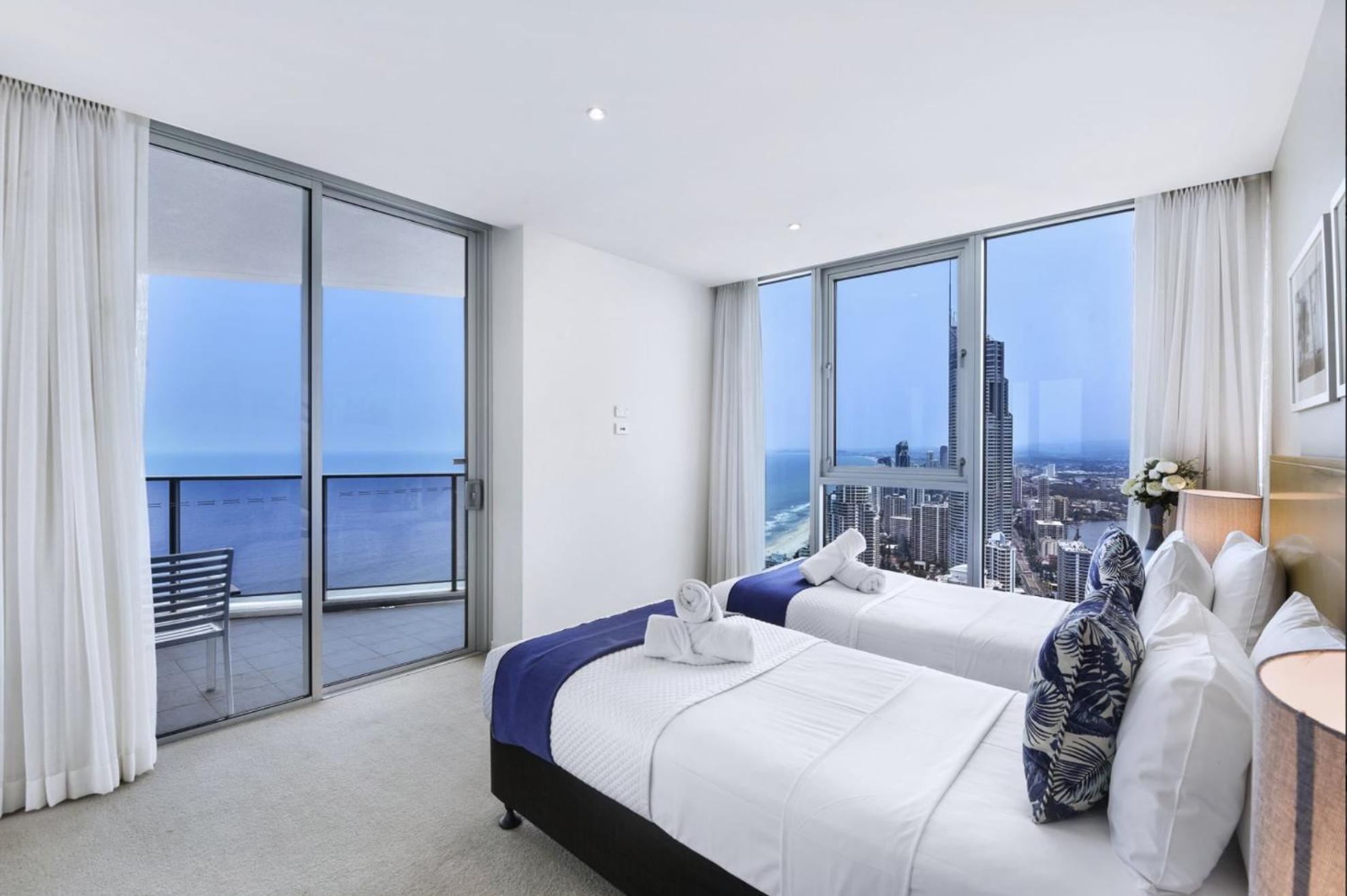 49th Floor Apartment with Ocean and Skyline Views sitting above the Hilton Hotel