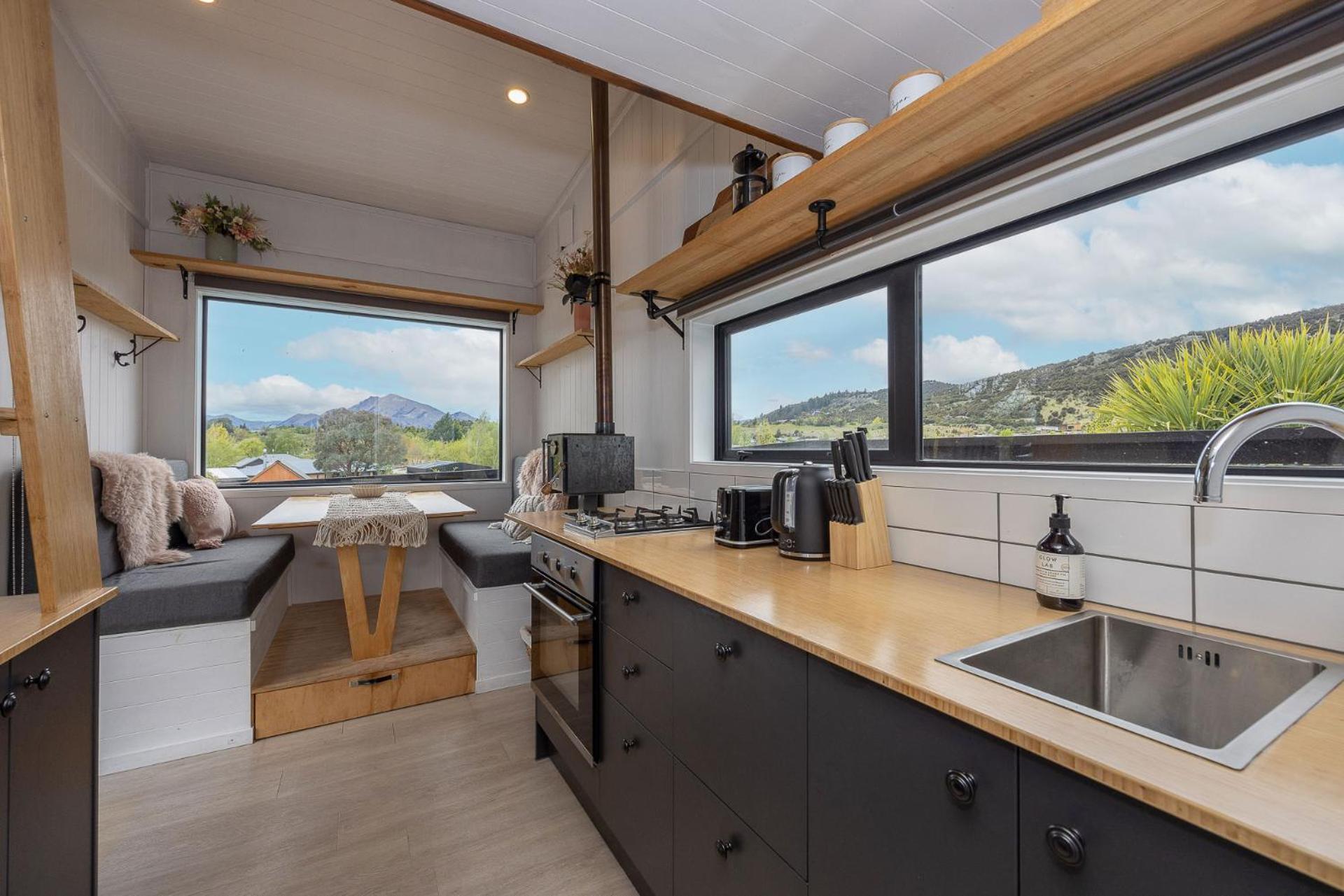 Stylish Tiny House with Mountain Views & Private Courtyard view 5