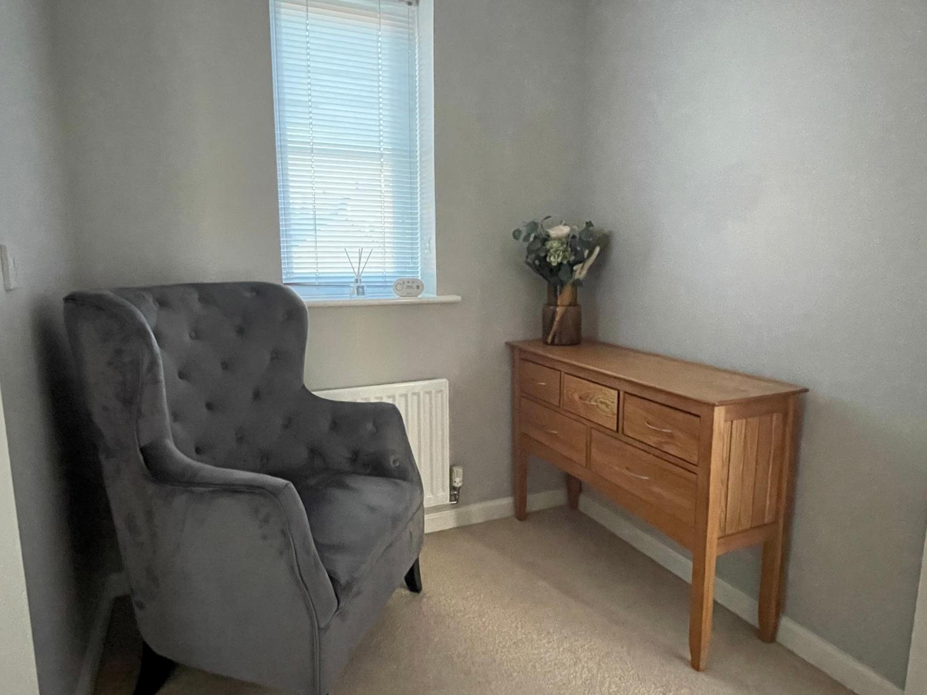 Detached family house with private garden.
