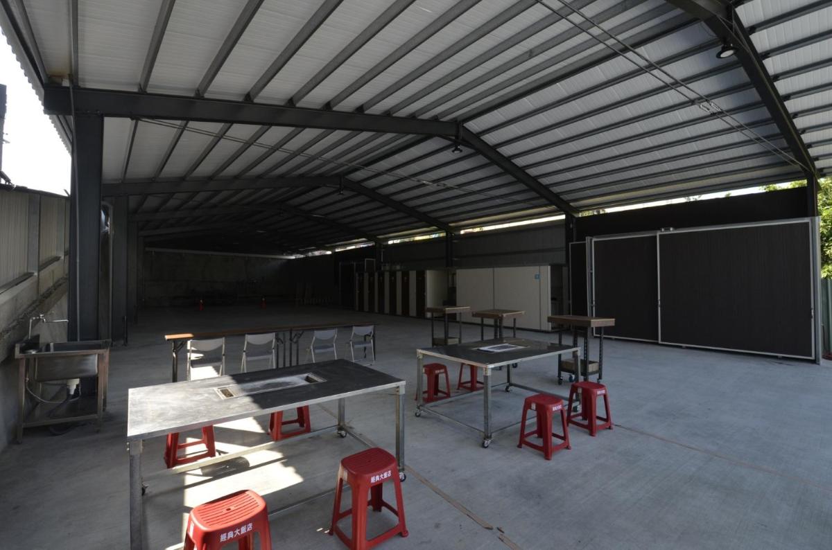 outdoor BBQ area
