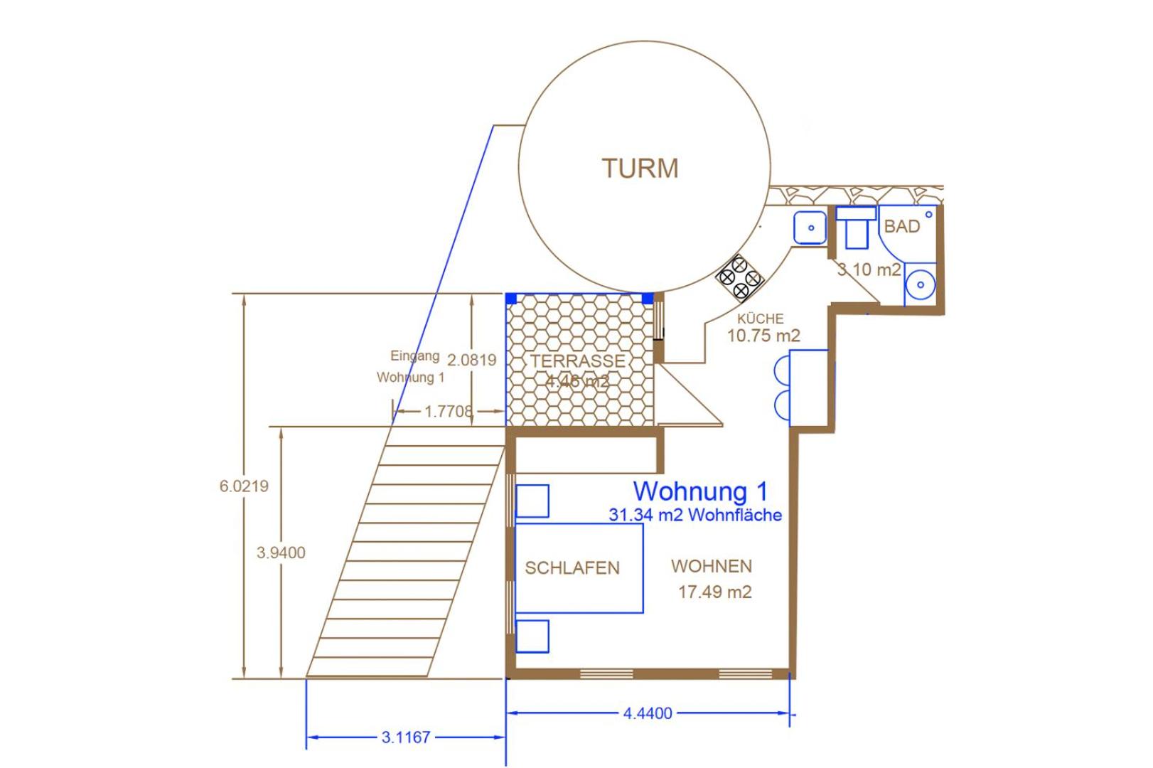 Blaue Wohnung- Ferienwohnung (Goldenes-Häusle) view 4