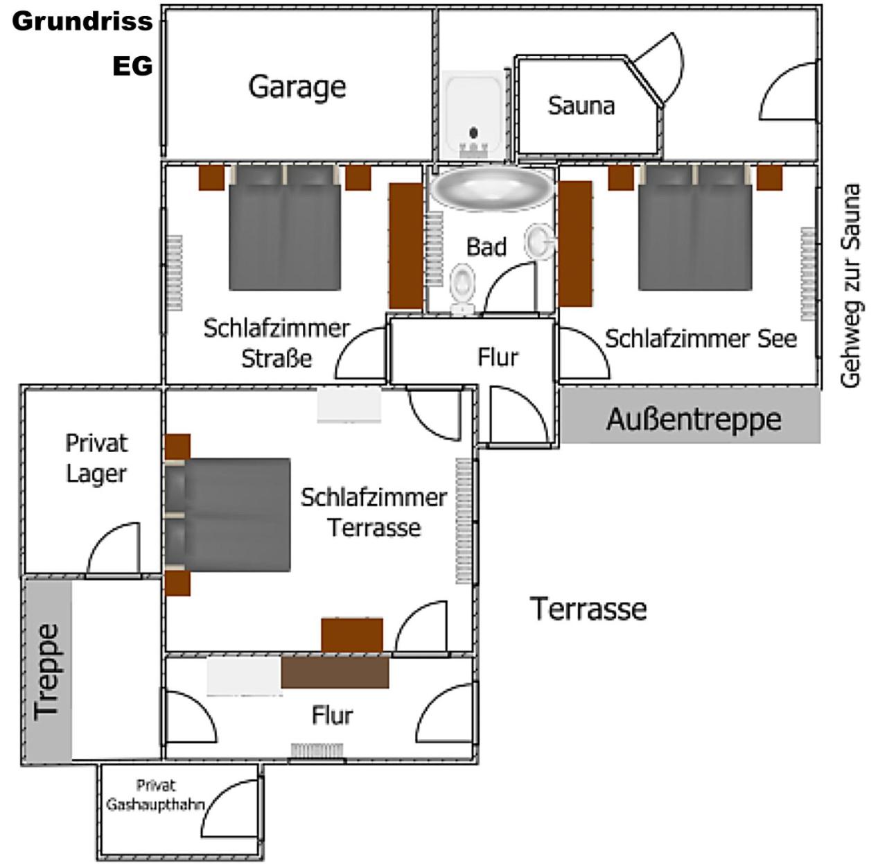 Ferienhaus am Seeblick Grill, Garten, Billiard, Dart, Bike, Sauna ww-Seeblick