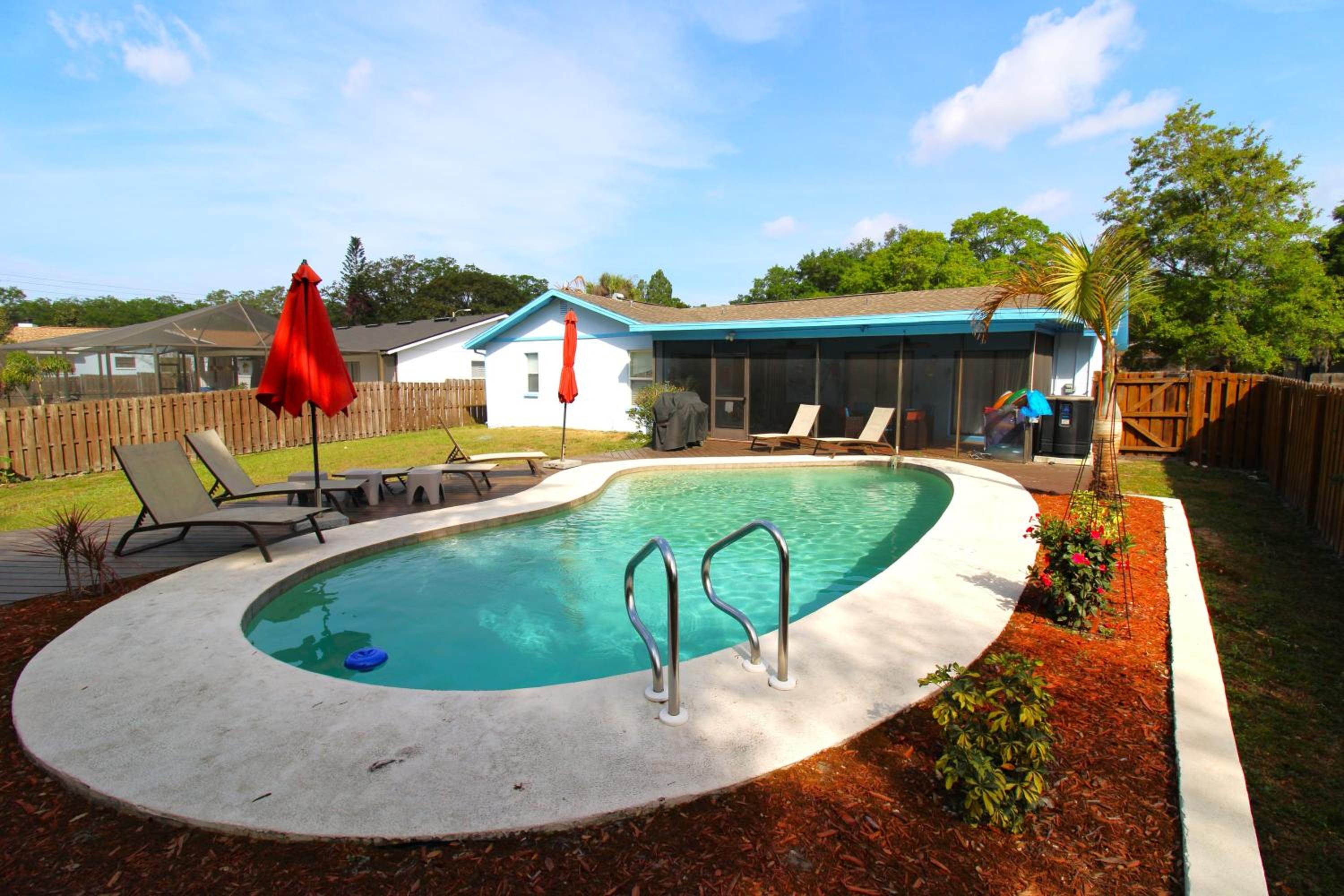 Peaceful dog-friendly w private heated pool view 4