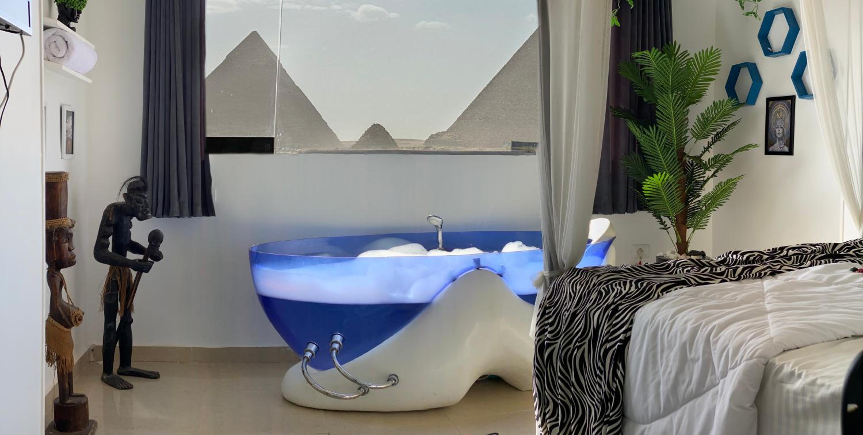 Jacuzzi pyramids view