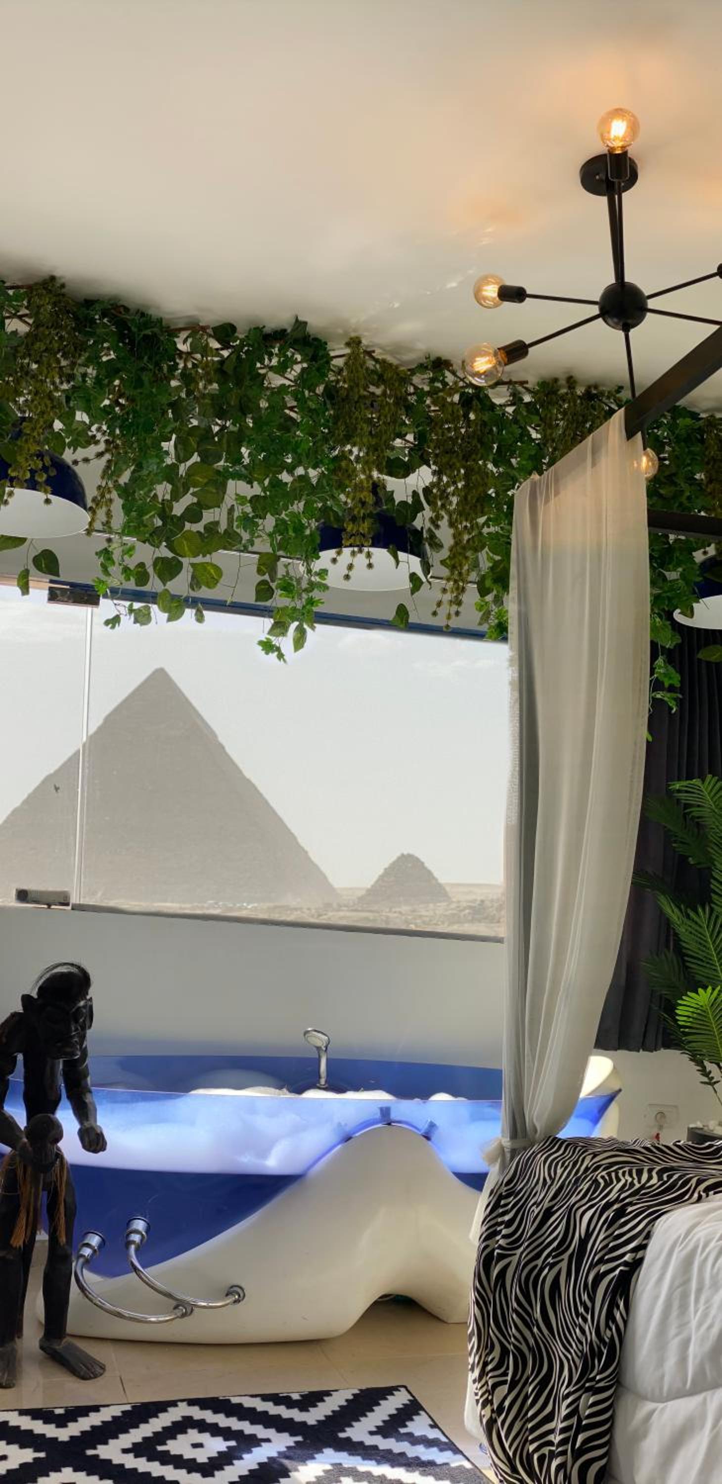 Jacuzzi pyramids view