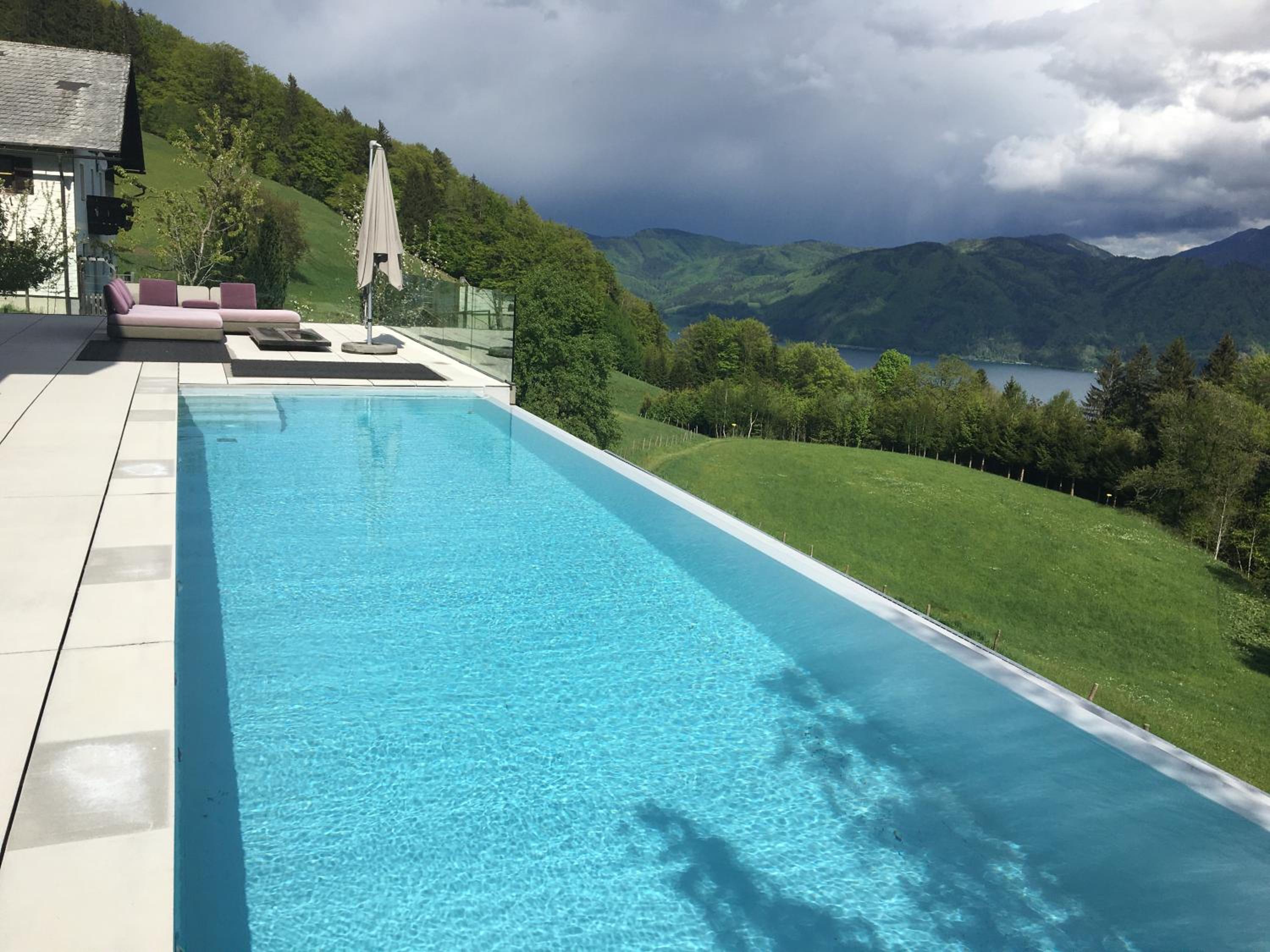 Attersee Luxury Design Villa with dream views, large Pool and Sauna
