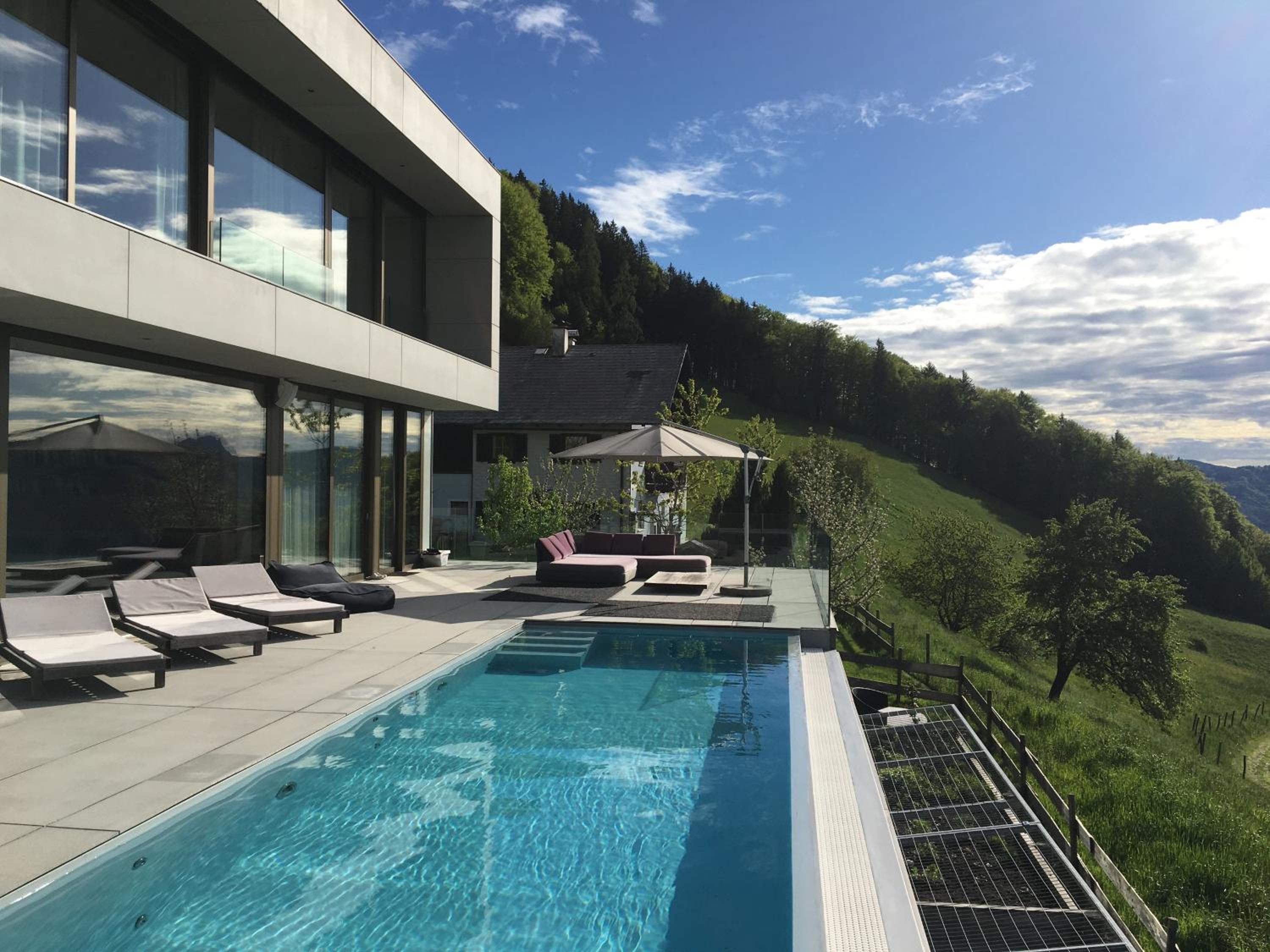 Attersee Luxury Design Villa with dream views, large Pool and Sauna